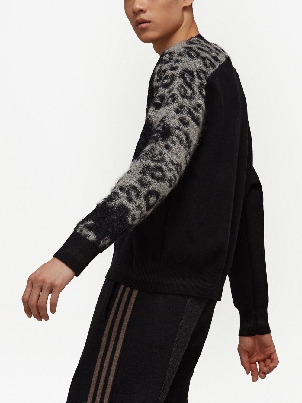 leopard-print crew-neck jumper - 3