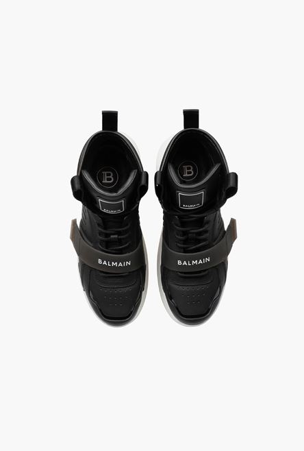 Black leather B-Ball sneakers - 4