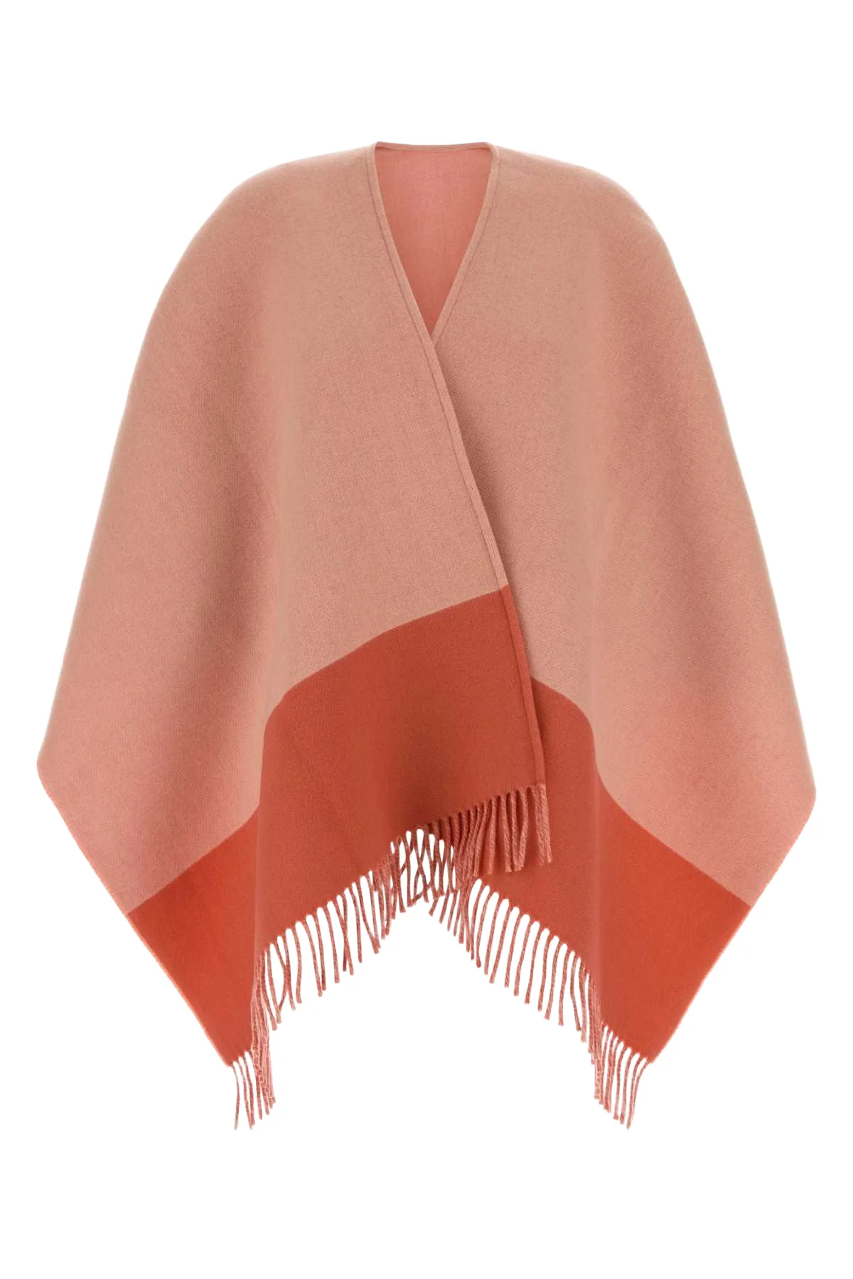 Pink Wool Blend Cape Roseatepink Wool/cachemire Cappotti - 1