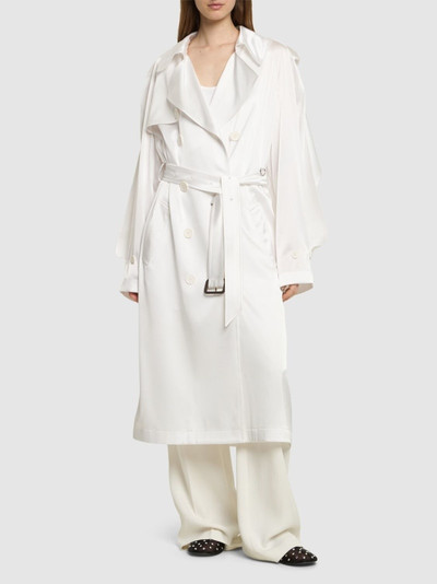 ALEXANDRE VAUTHIER Belted satin trench coat outlook