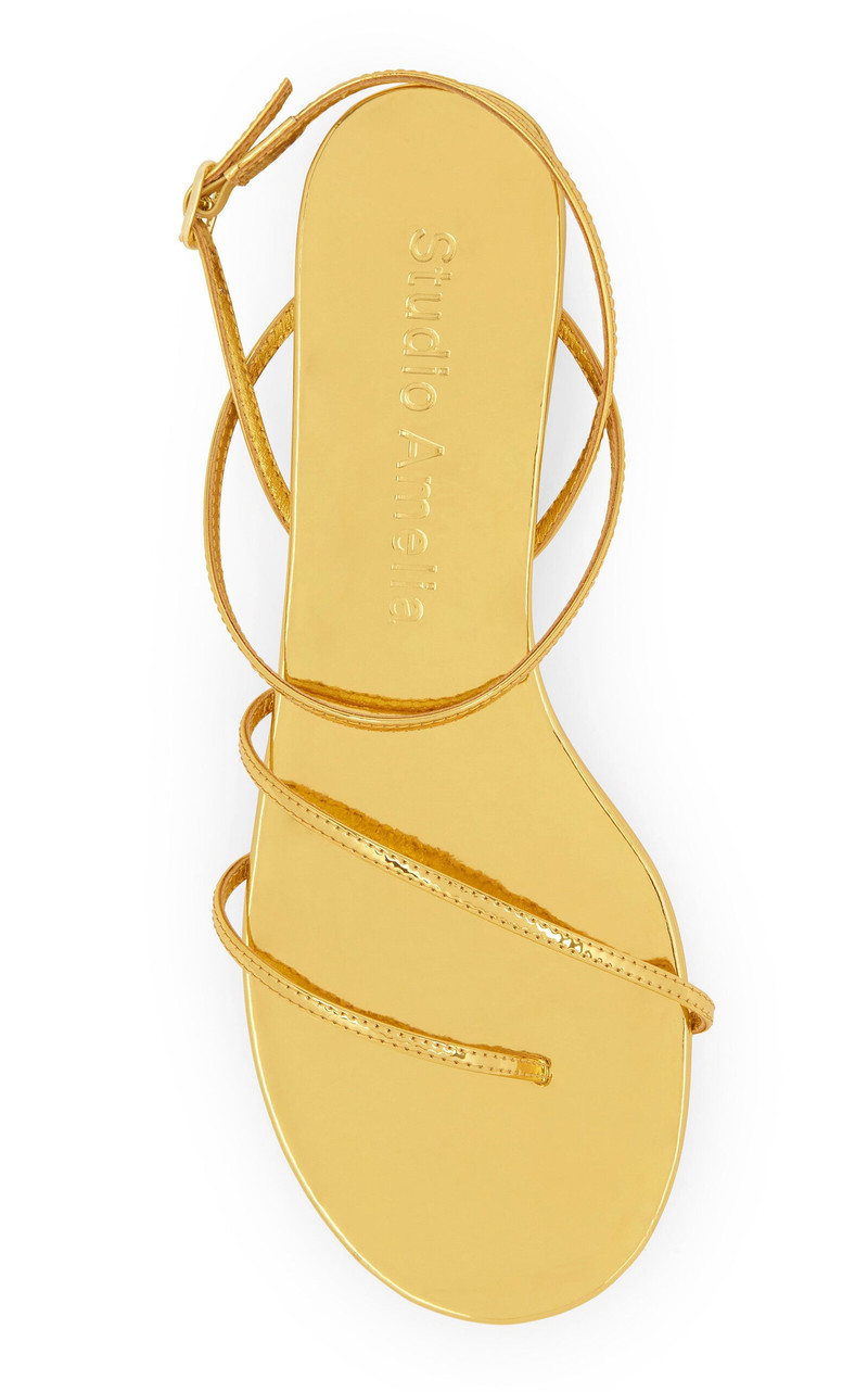 Studio Amelia Helix Leather Sandals gold outlook