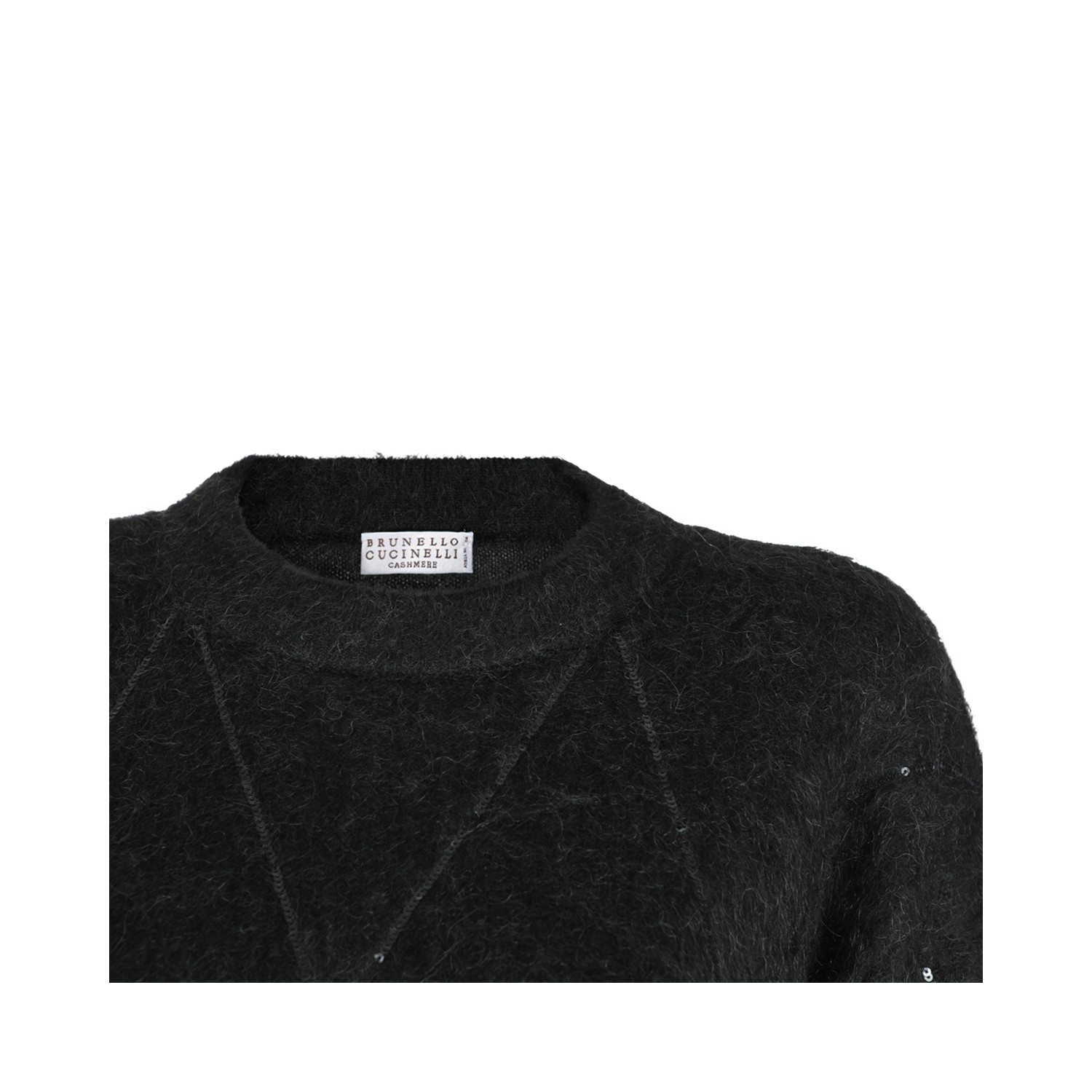 ANTRACITE MOHAIR AND WOOL BLEND SWEATER - 3