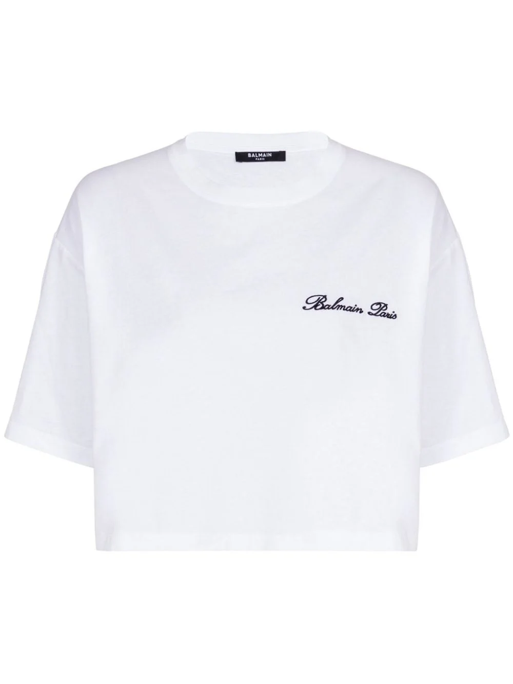 logo-embroidered cotton T-shirt - 1
