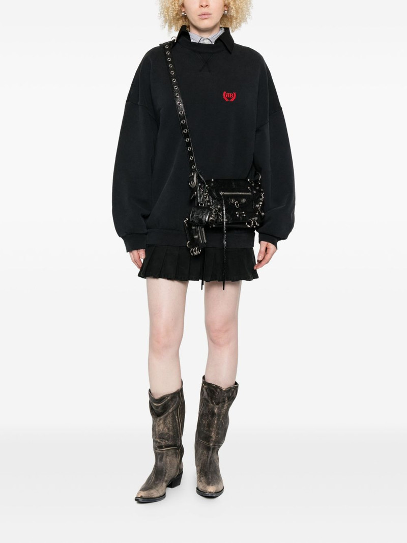 BALENCIAGA embroidered pleated mini dress outlook
