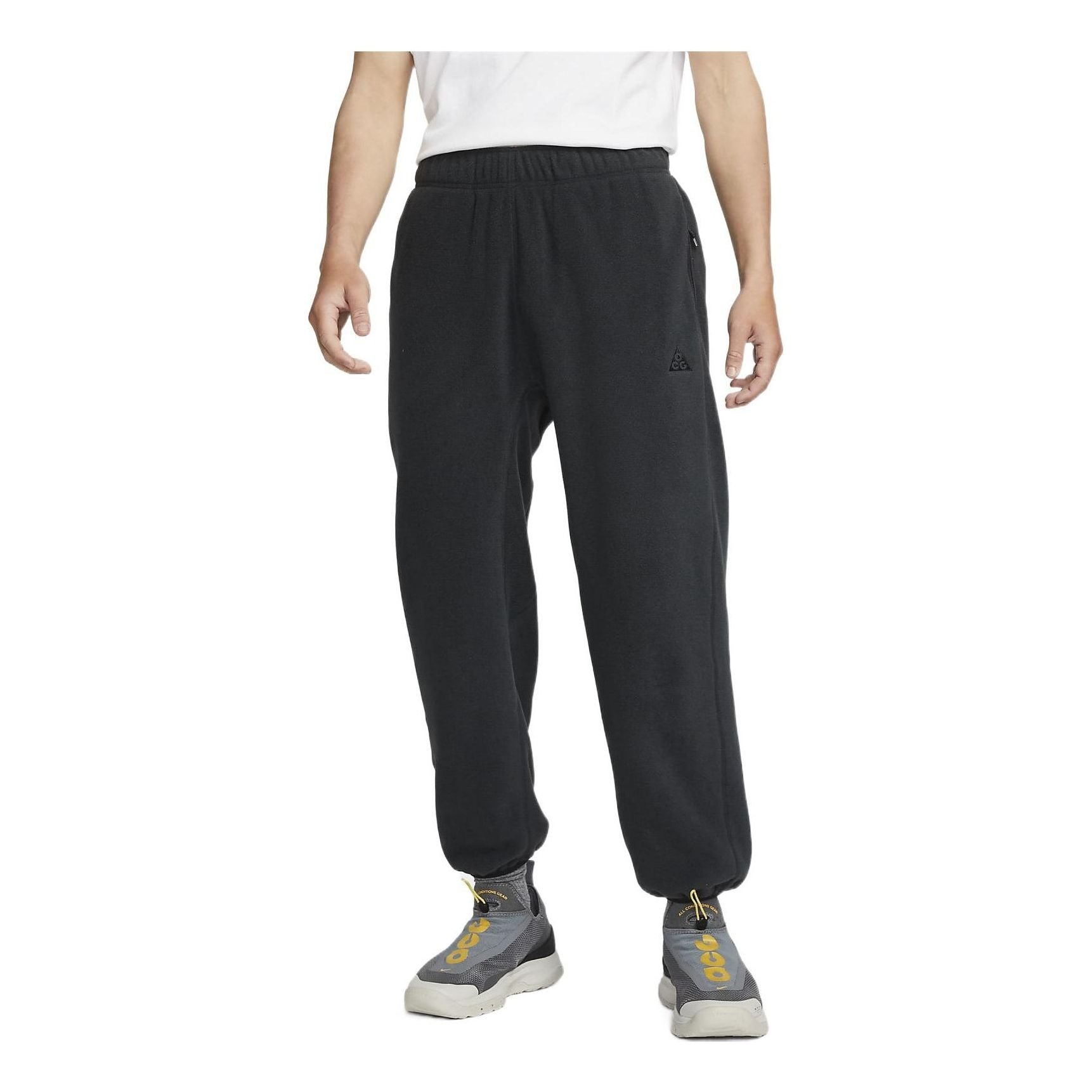 Men's Nike ACG Polartec Wolf Tree Casual Loose Fleece Running Sports Pants/Trousers/Joggers Black CV - 1