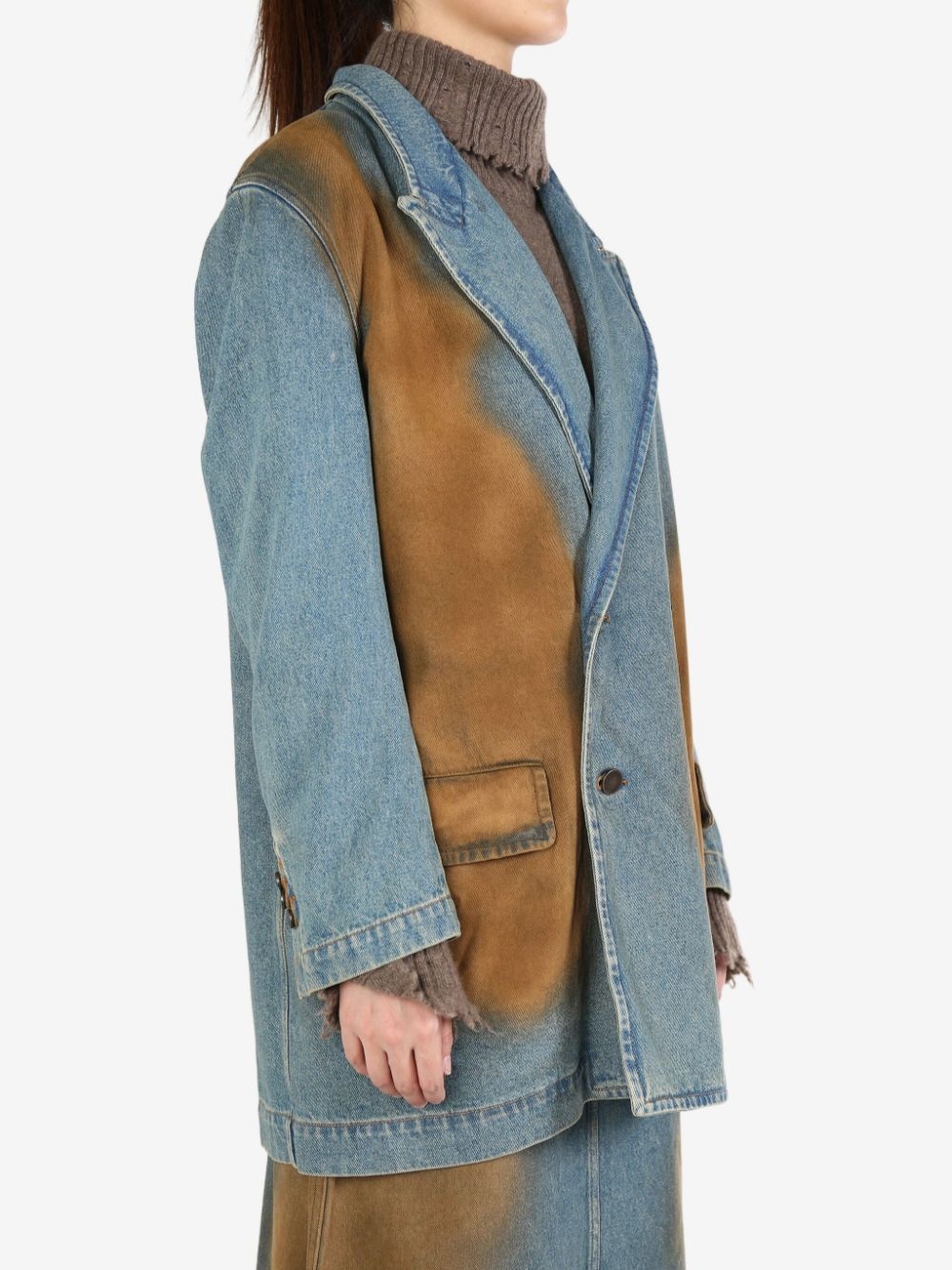 distressed-effect blazer - 2