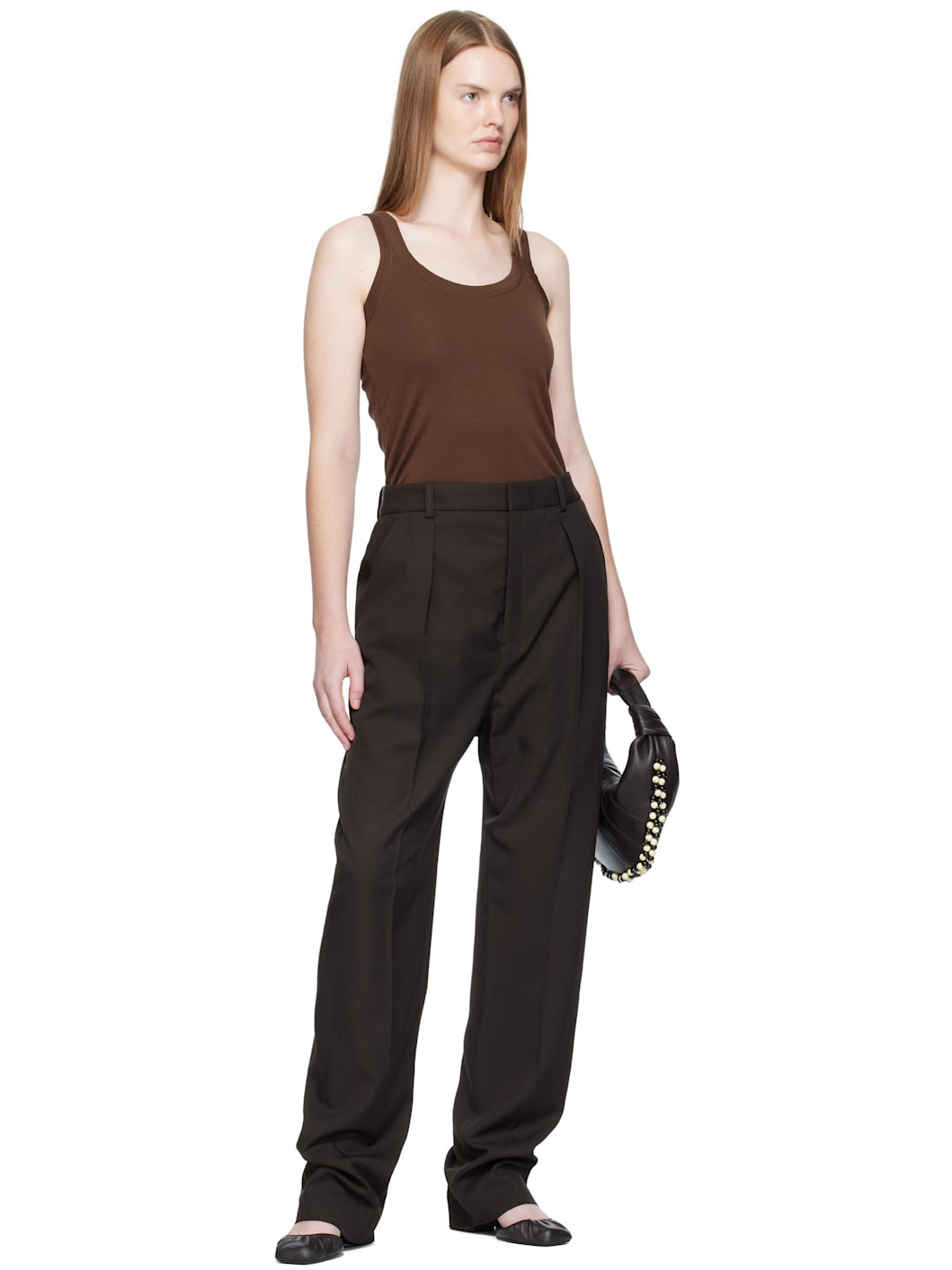 Brown Rib Tank Top - 5