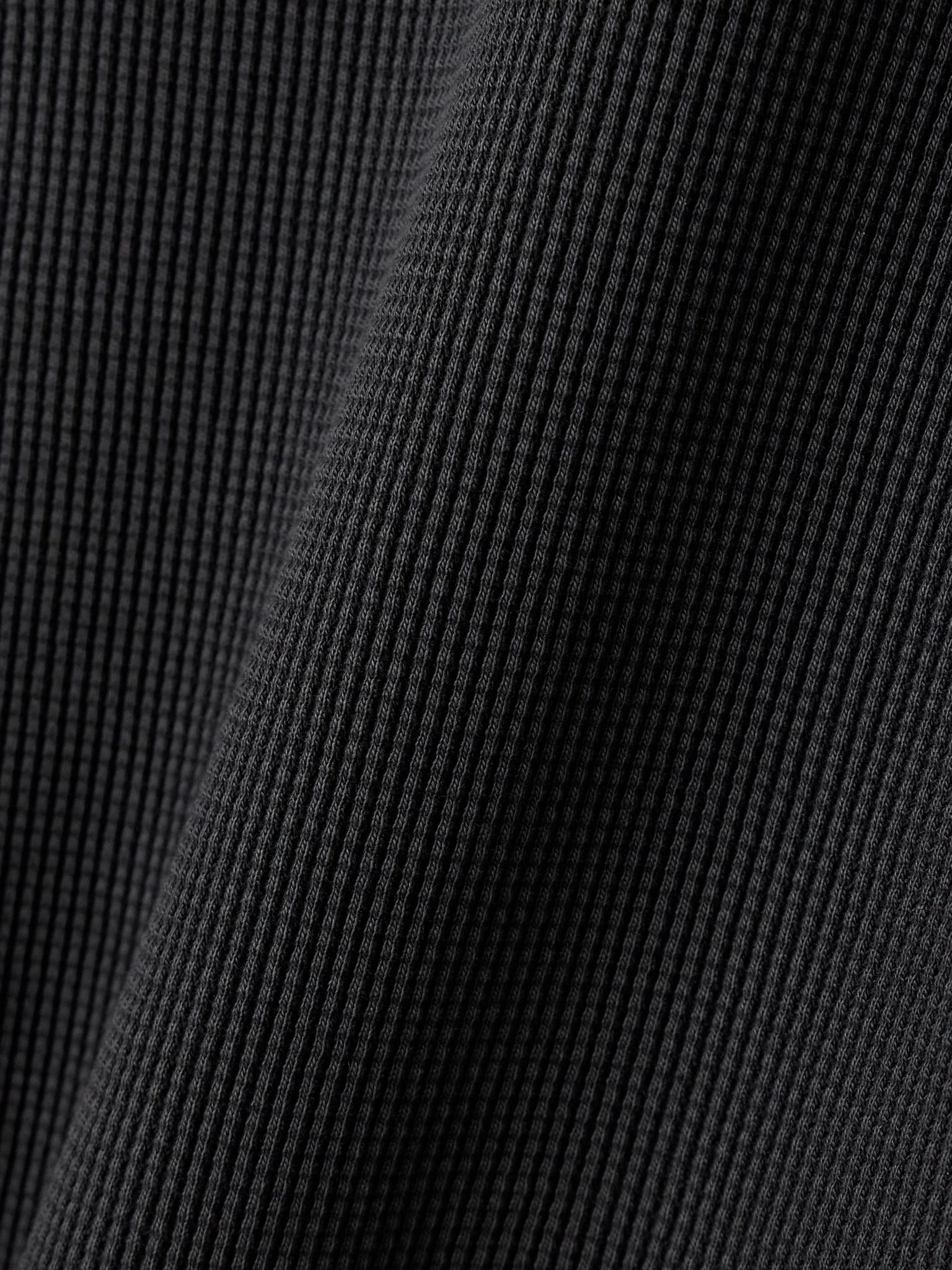 Pilar waffle-knit cotton T-shirt Charcoal - 4