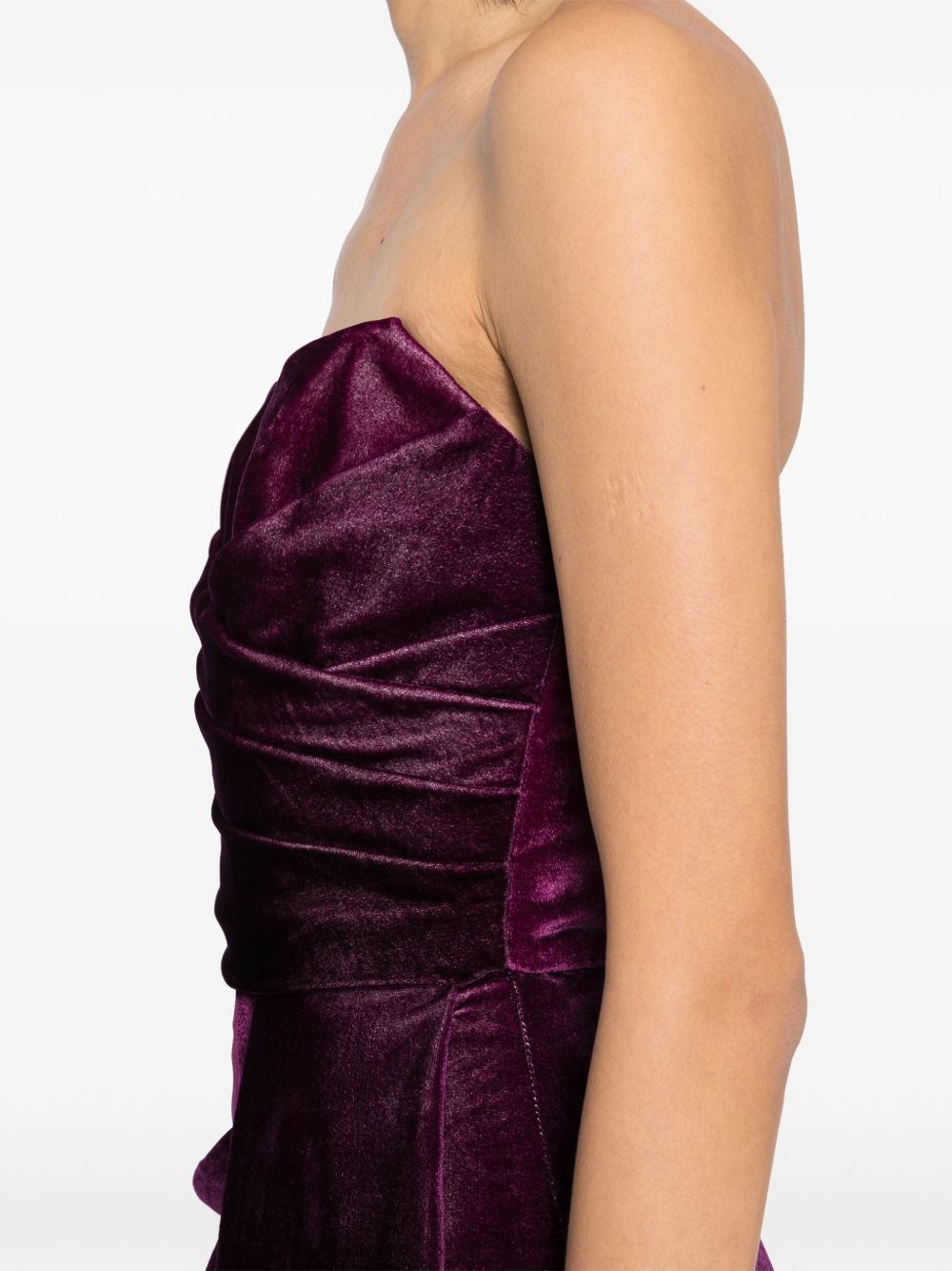 velvet midi dress - 5