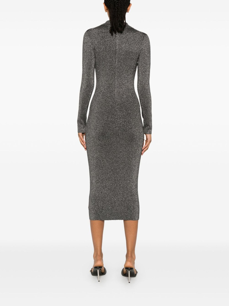 lamé midi dress 4