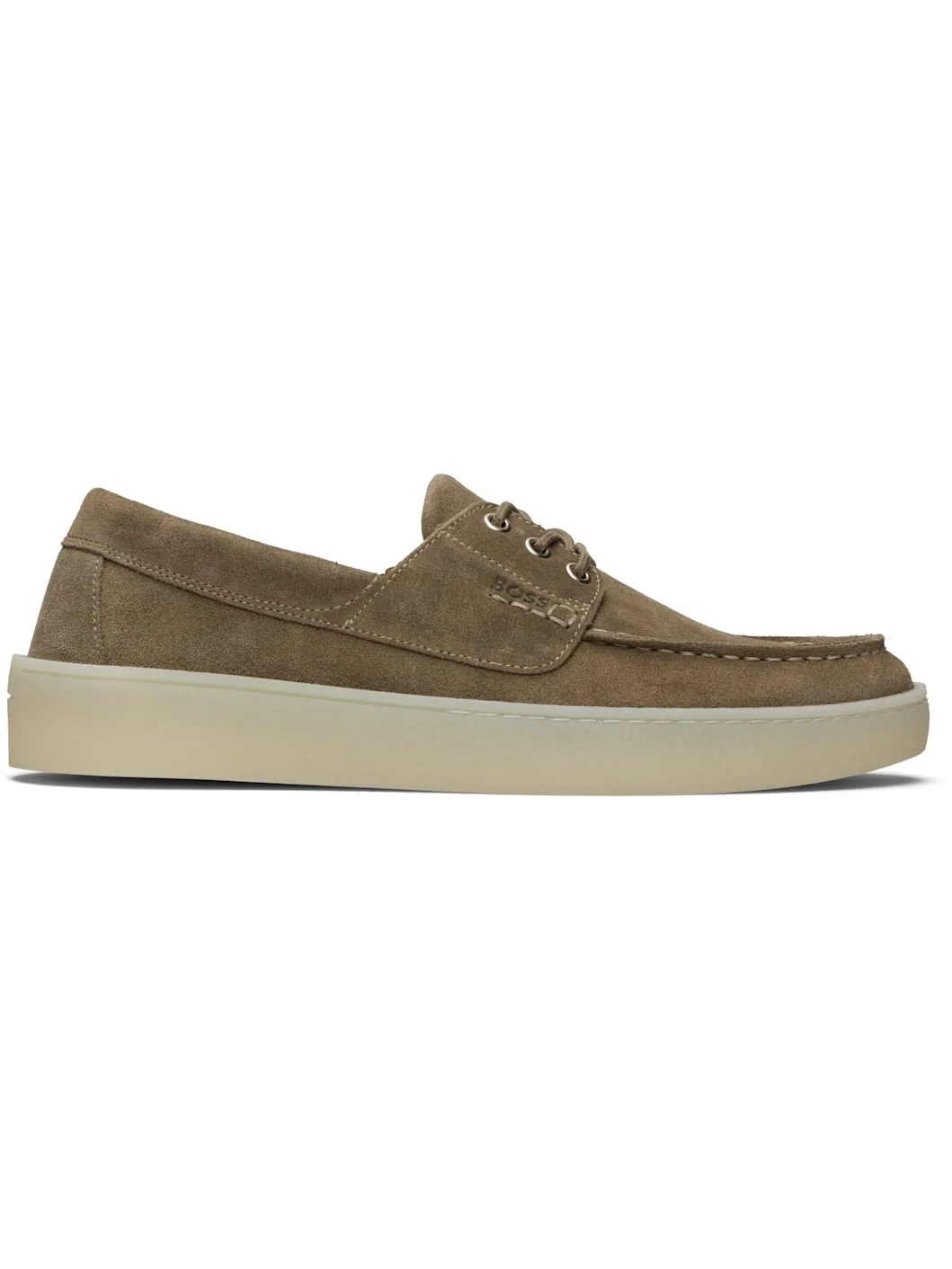 Beige Suede Boat Shoes - 1