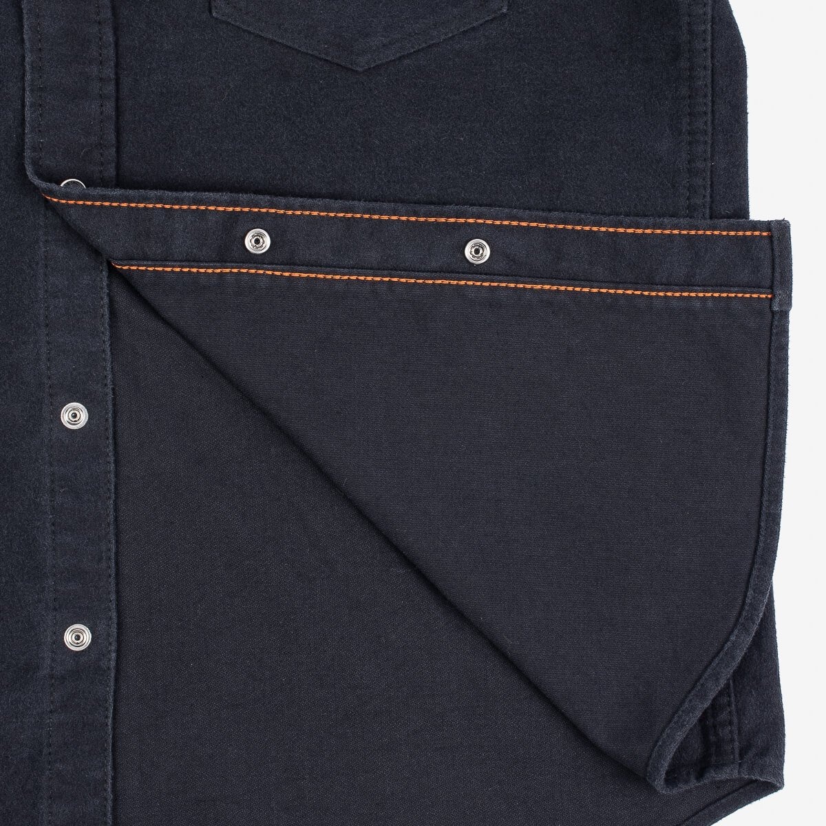 9oz Raised Whipcord Western Shirt - Black - 13
