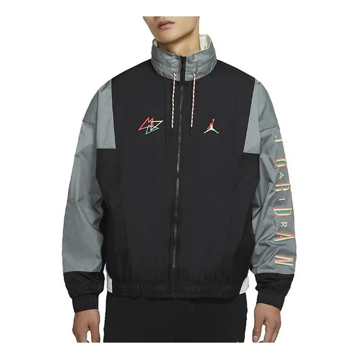 Air Jordan MENS Sport DNA Logo Printed Hooded Jacket Black CK9566-011 - 1