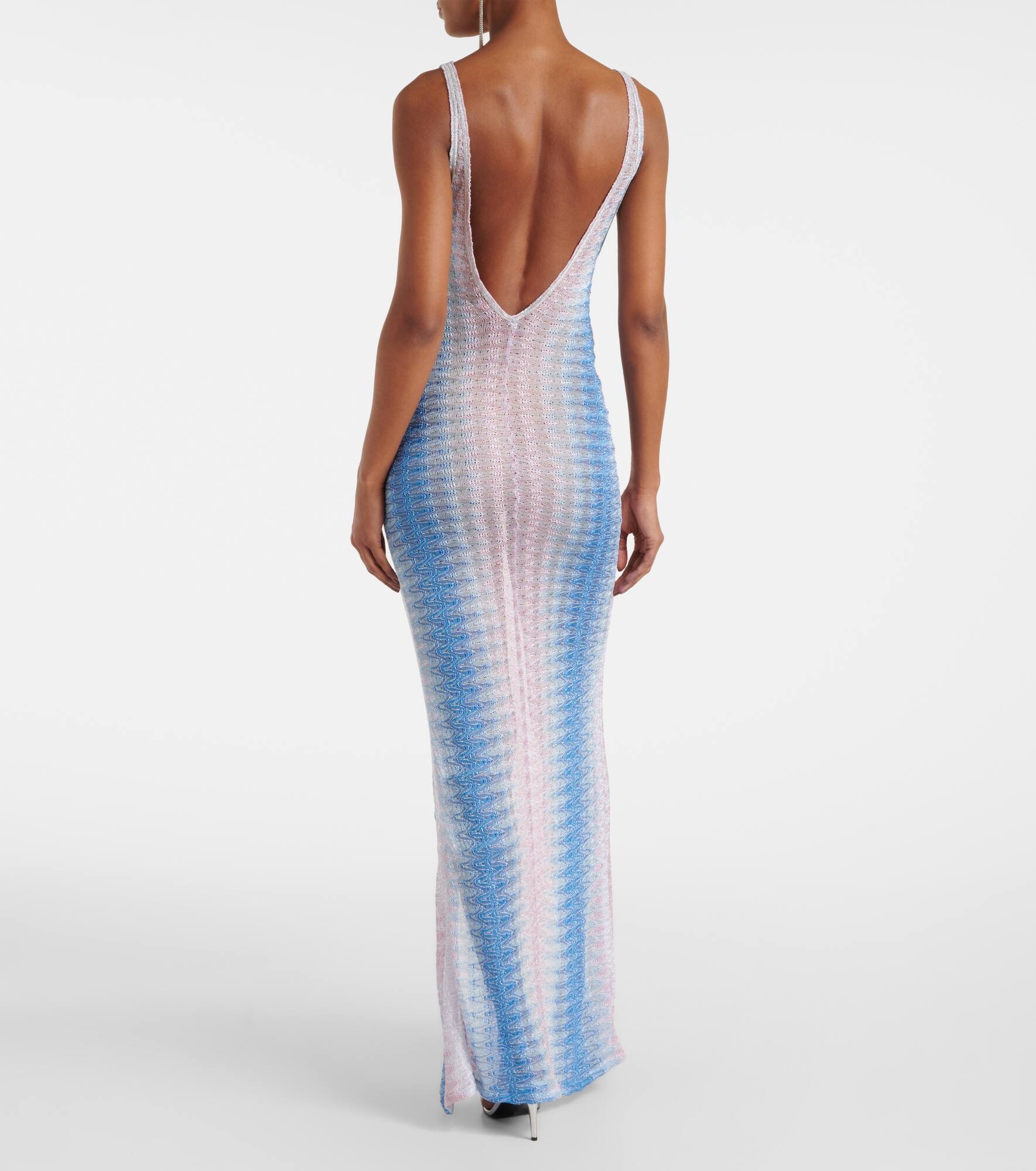 Zigzag ombré lamé maxi dress - 3