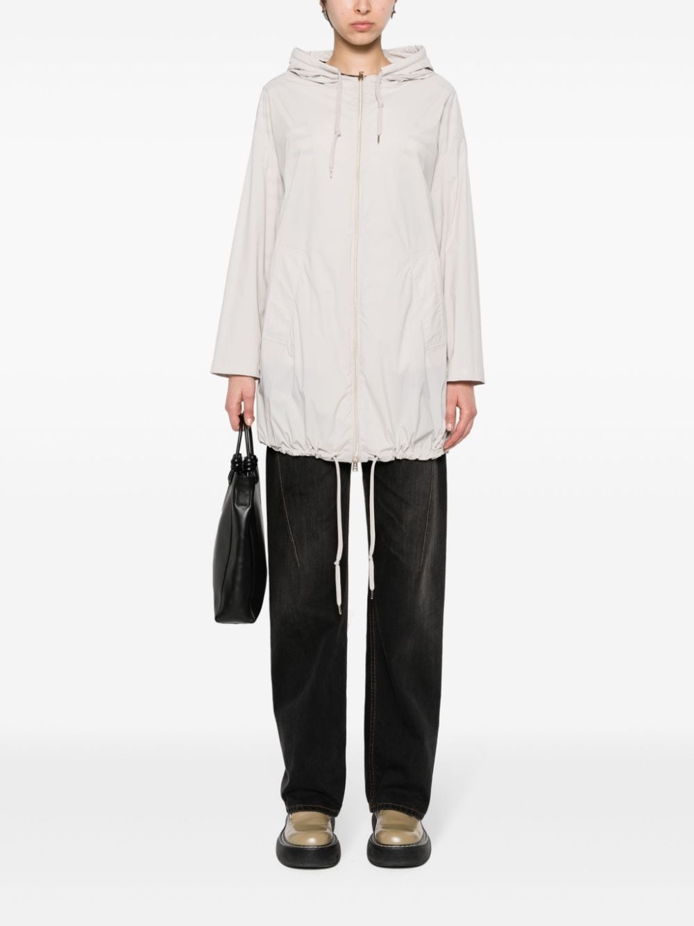 shell zipped raincoat - 2