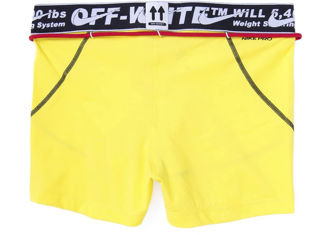OFF-WHITE x Nike Women's Training Shorts Opti Yellow - 2