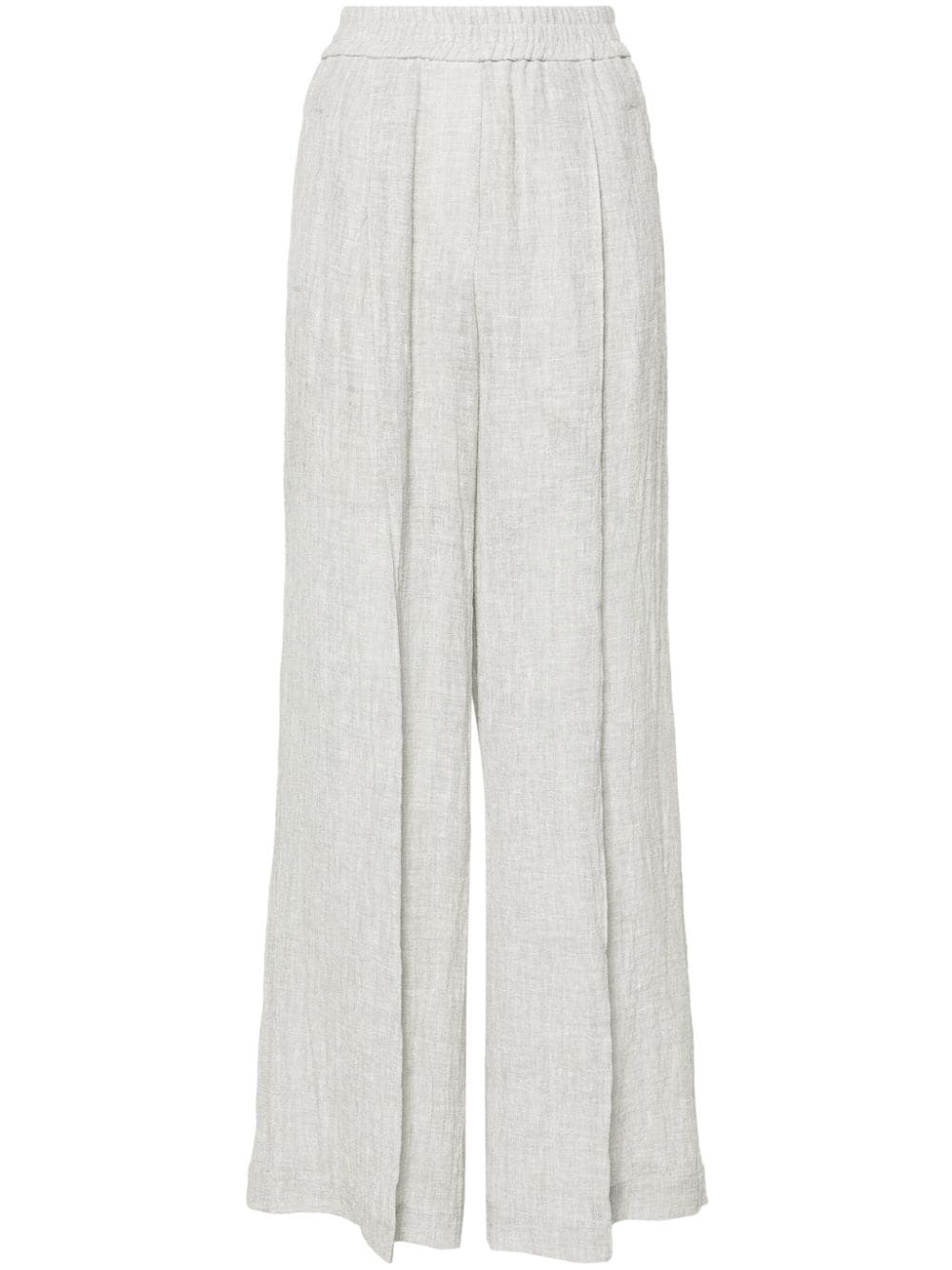 high-waist palazzo trousers - 1