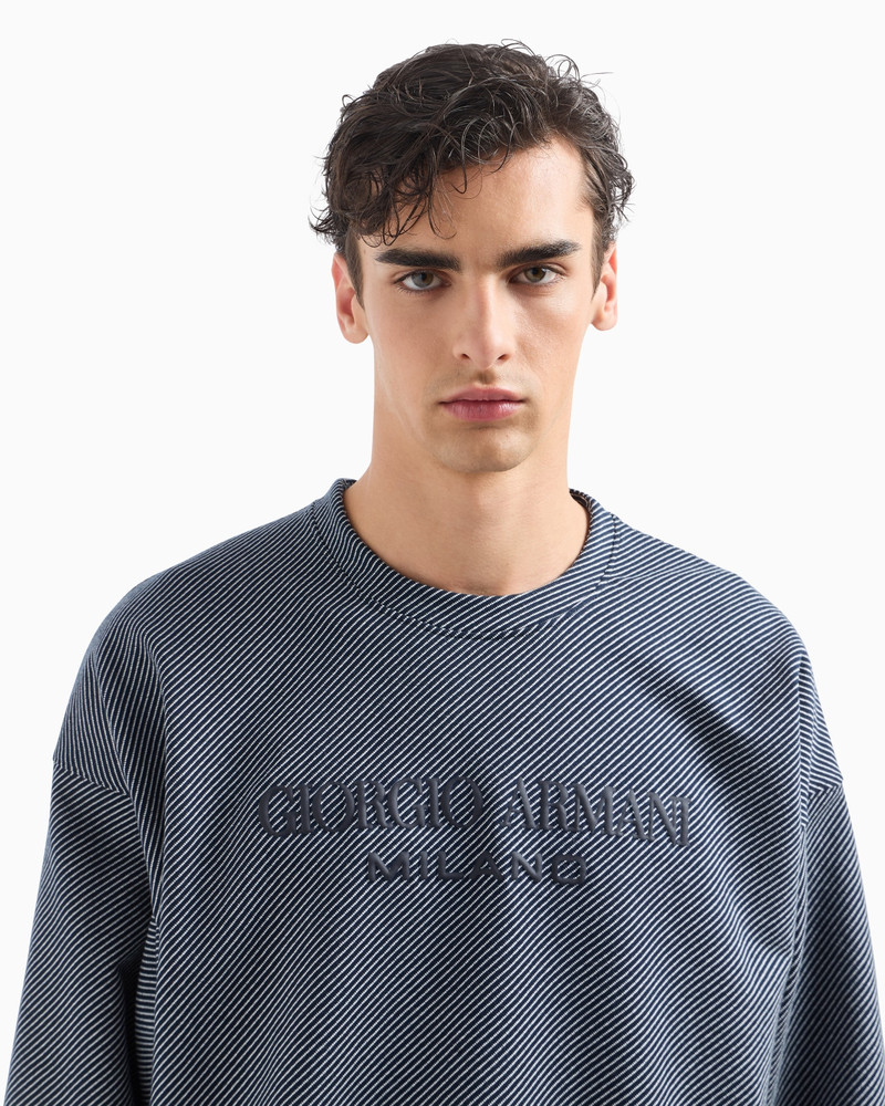 DENIM COLLECTION COTTON SWEATSHIRT WITH EMBROIDERED LOGO 5