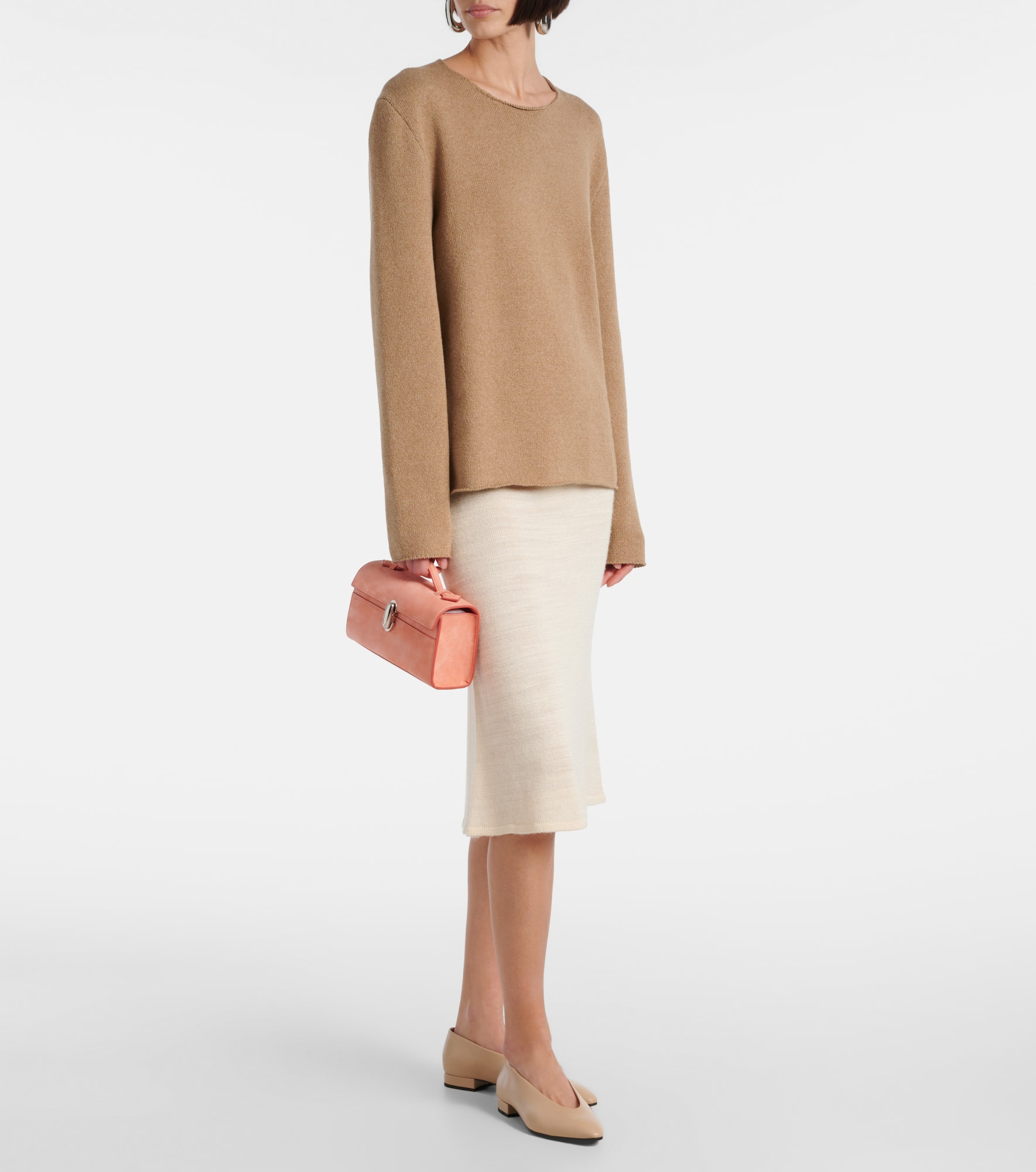 Symmetry Pochette suede tote bag - 5