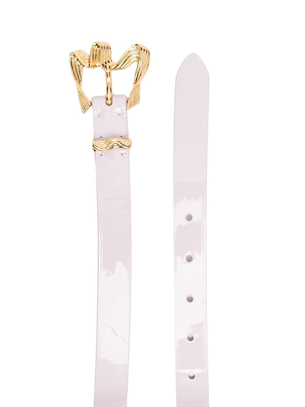 sculpted-buckle belt - 2