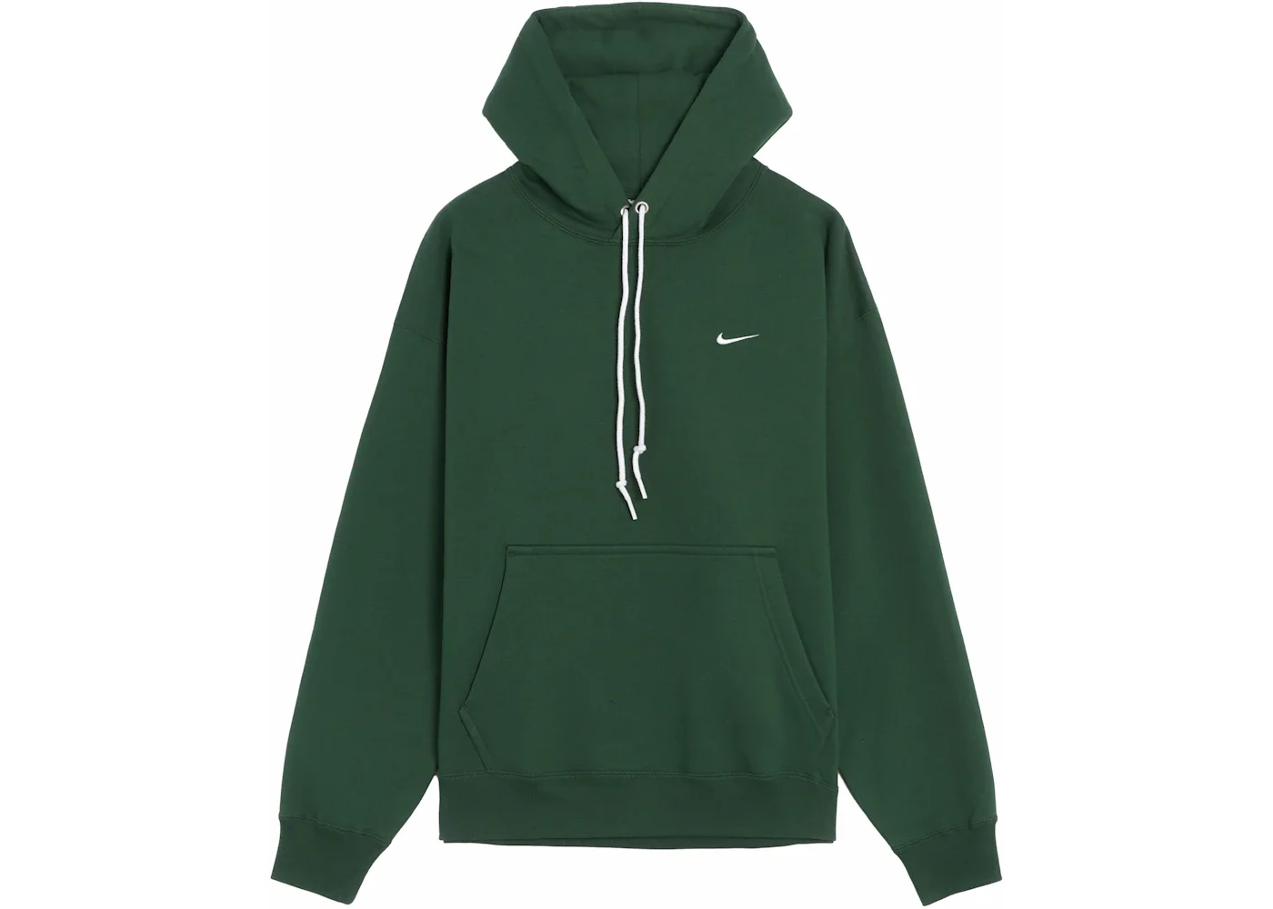 Nike Solo Swoosh Fleece Pullover Hoodie Fir/White - 1