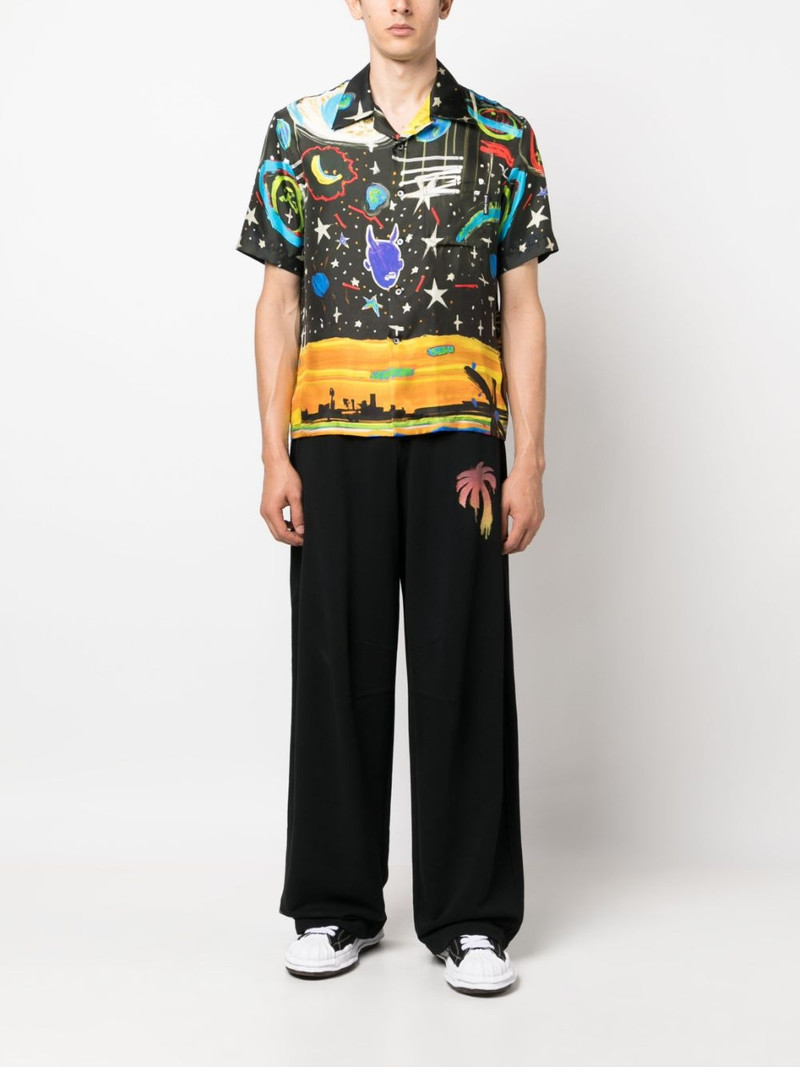 Palm Angels I Love PA wide-leg track pants outlook