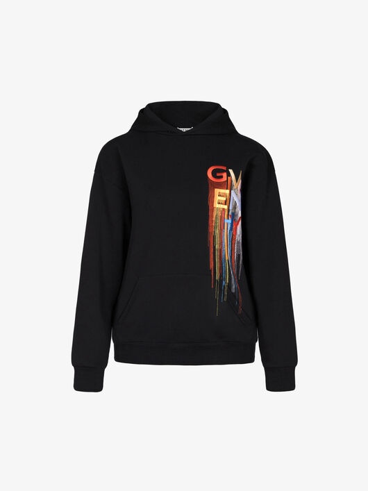 GIVENCHY MULTICOLORED EMBROIDERED HOODIE - 1
