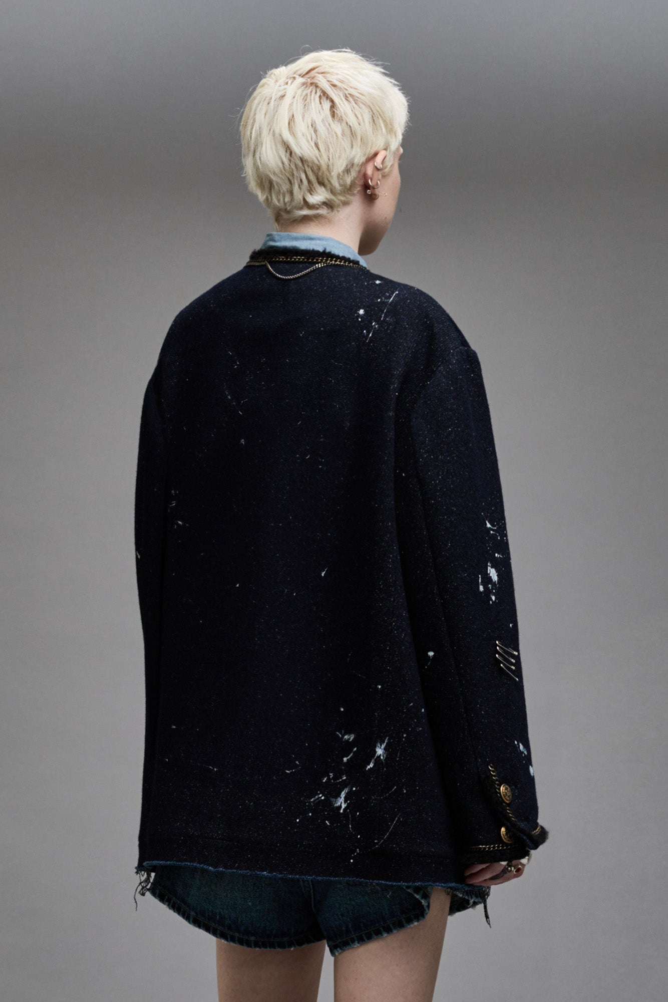 SLOUCH CHORE JACKET - DARK TWEED - 6