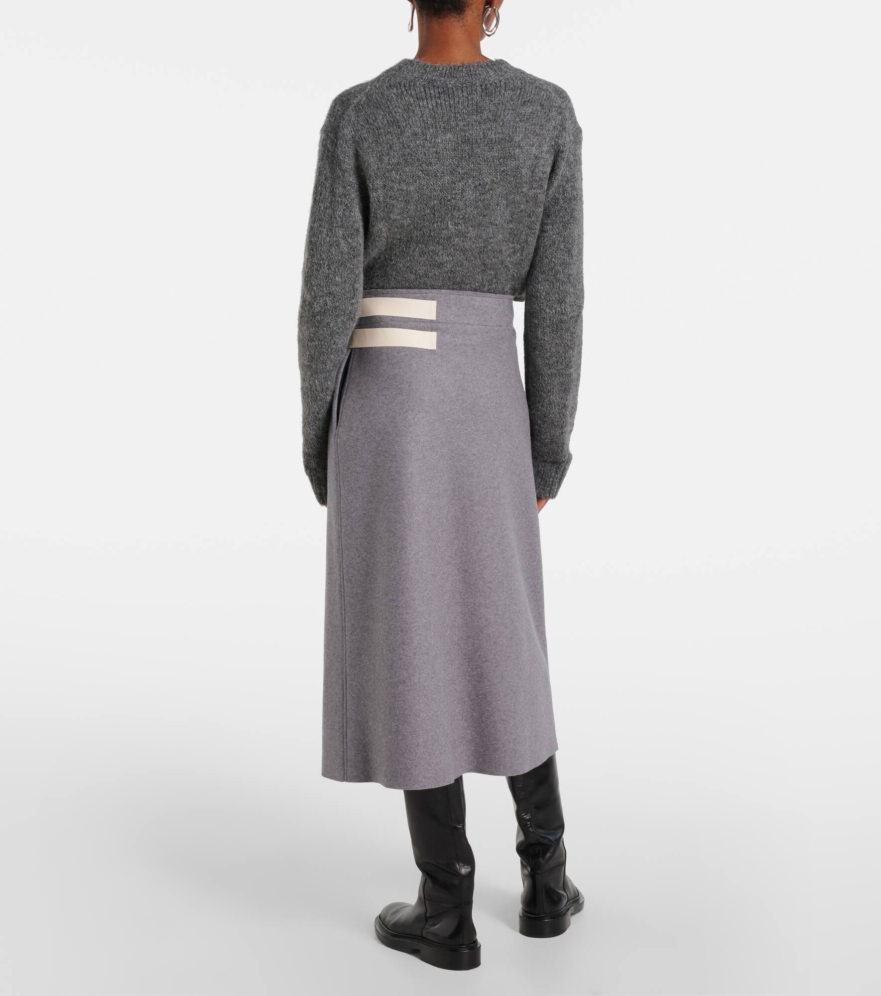 Wool-blend wrap skirt - 3