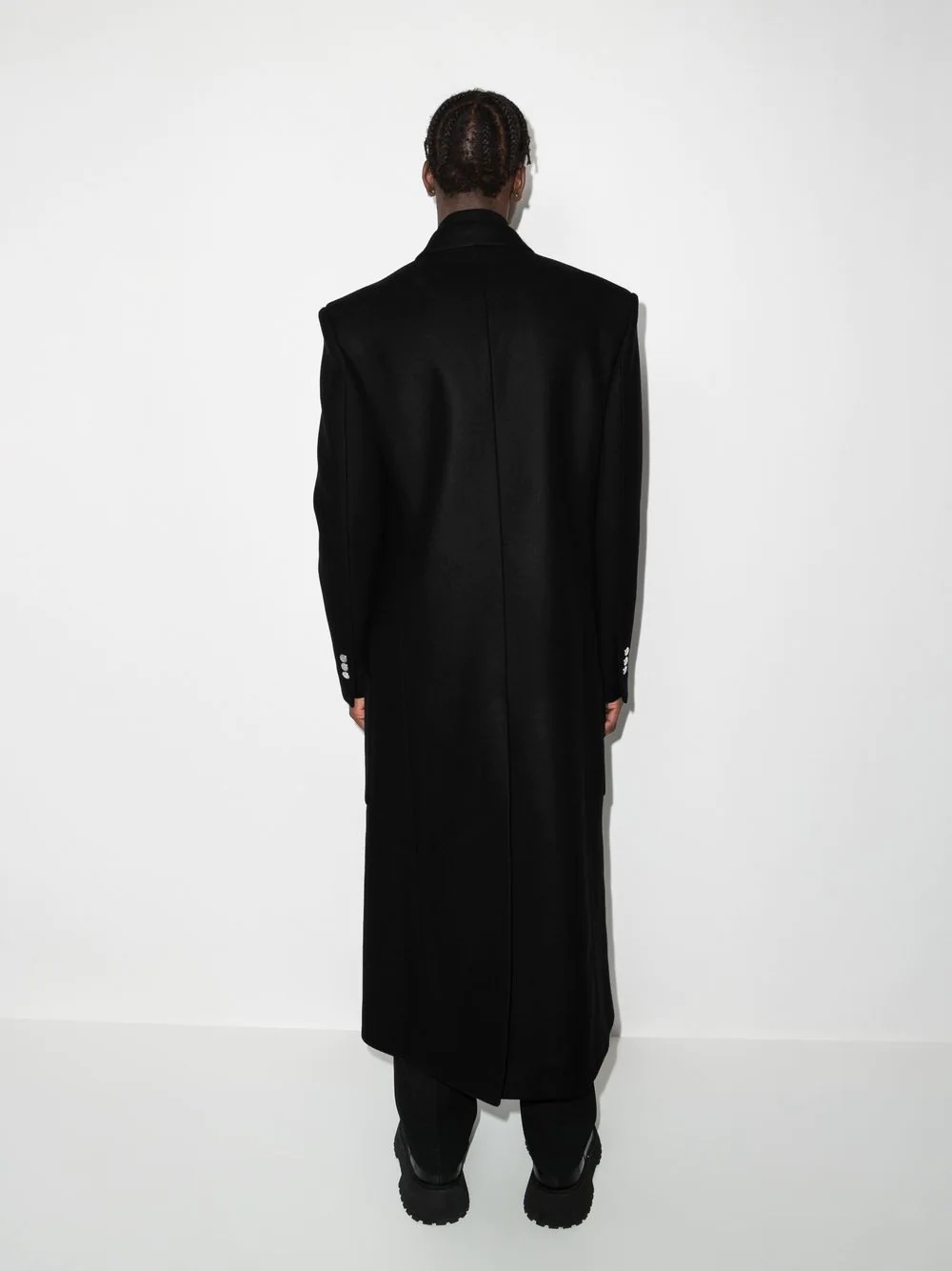 double-breasted tailored coat - 3