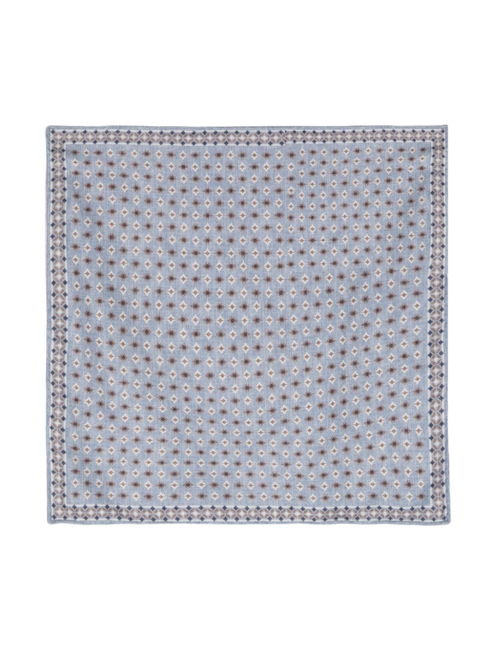 geometric-print silk handkerchief - 1