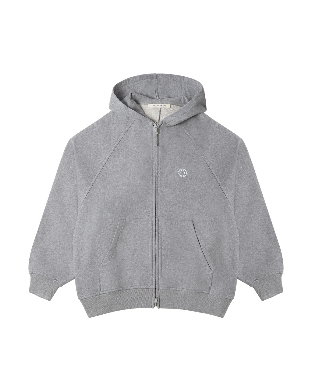 GREY OVERSIZED ZIP-UP HOODIE - 1