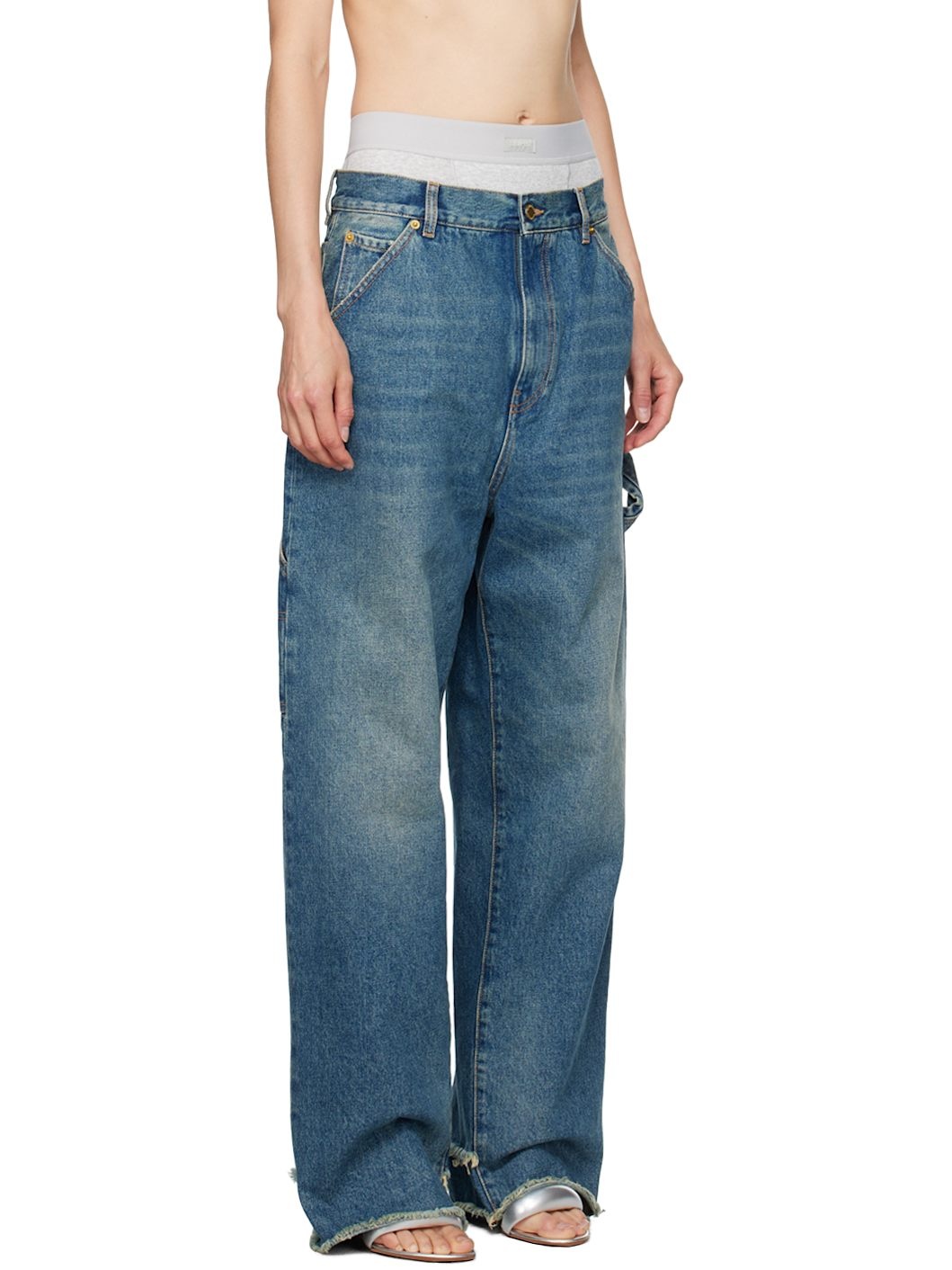 Blue Lisa Loose Fit Carpenter Jeans - 2