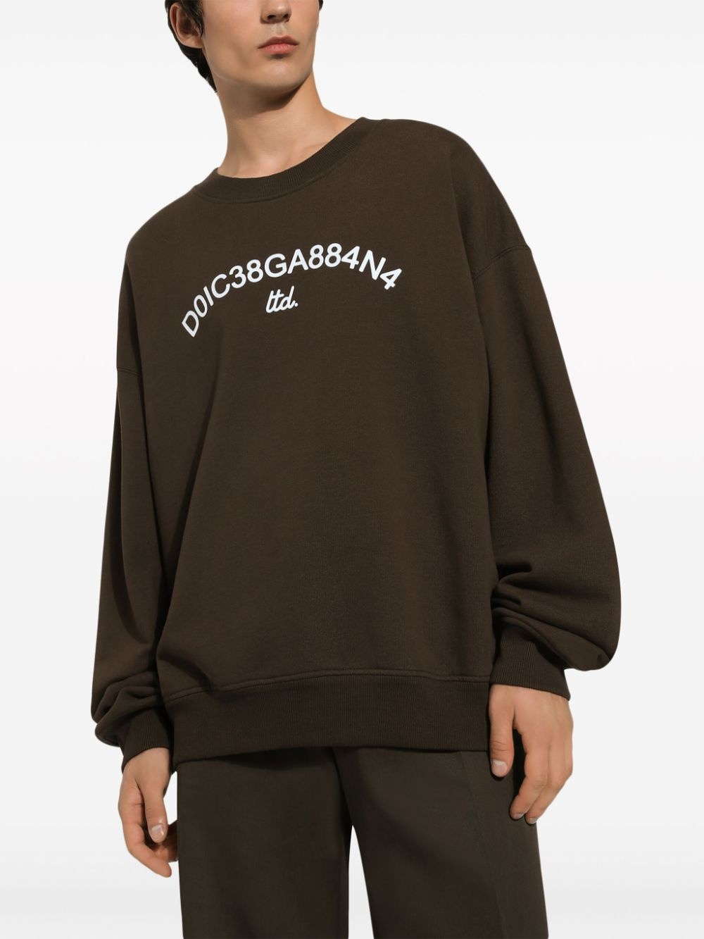 logo-print cotton sweatshirt - 5