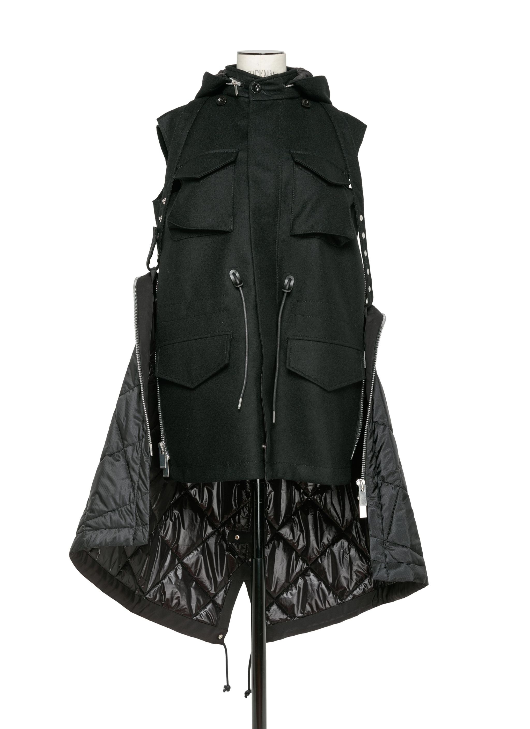 Wool Melton x Quilted Coat - 4