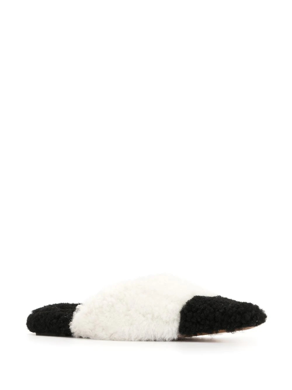 sheepskin monochrome mules - 2