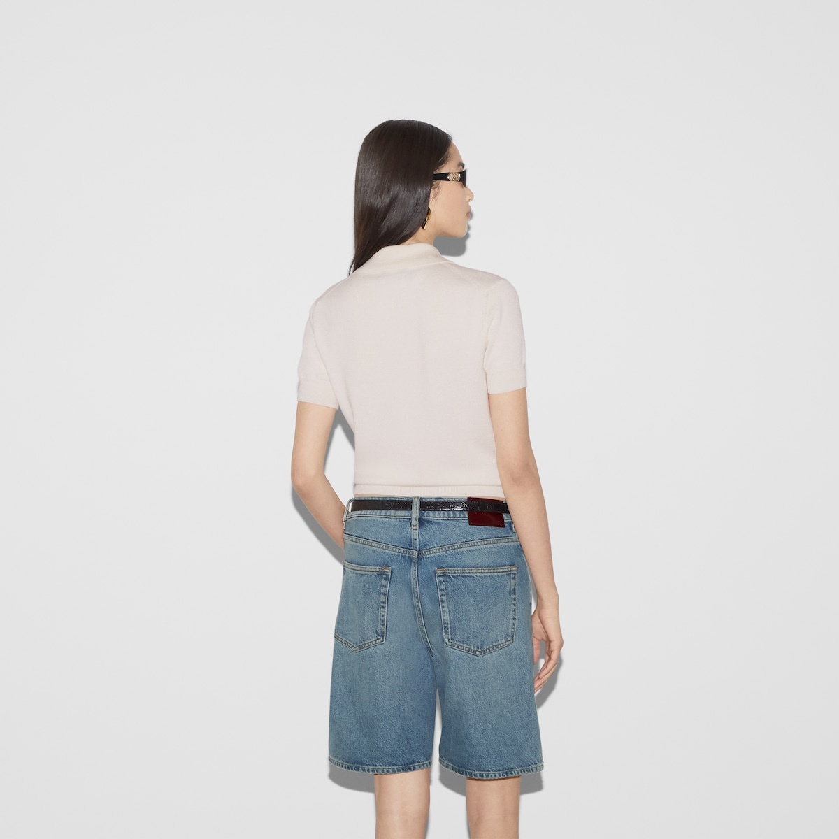 Wool silk polo top - 4