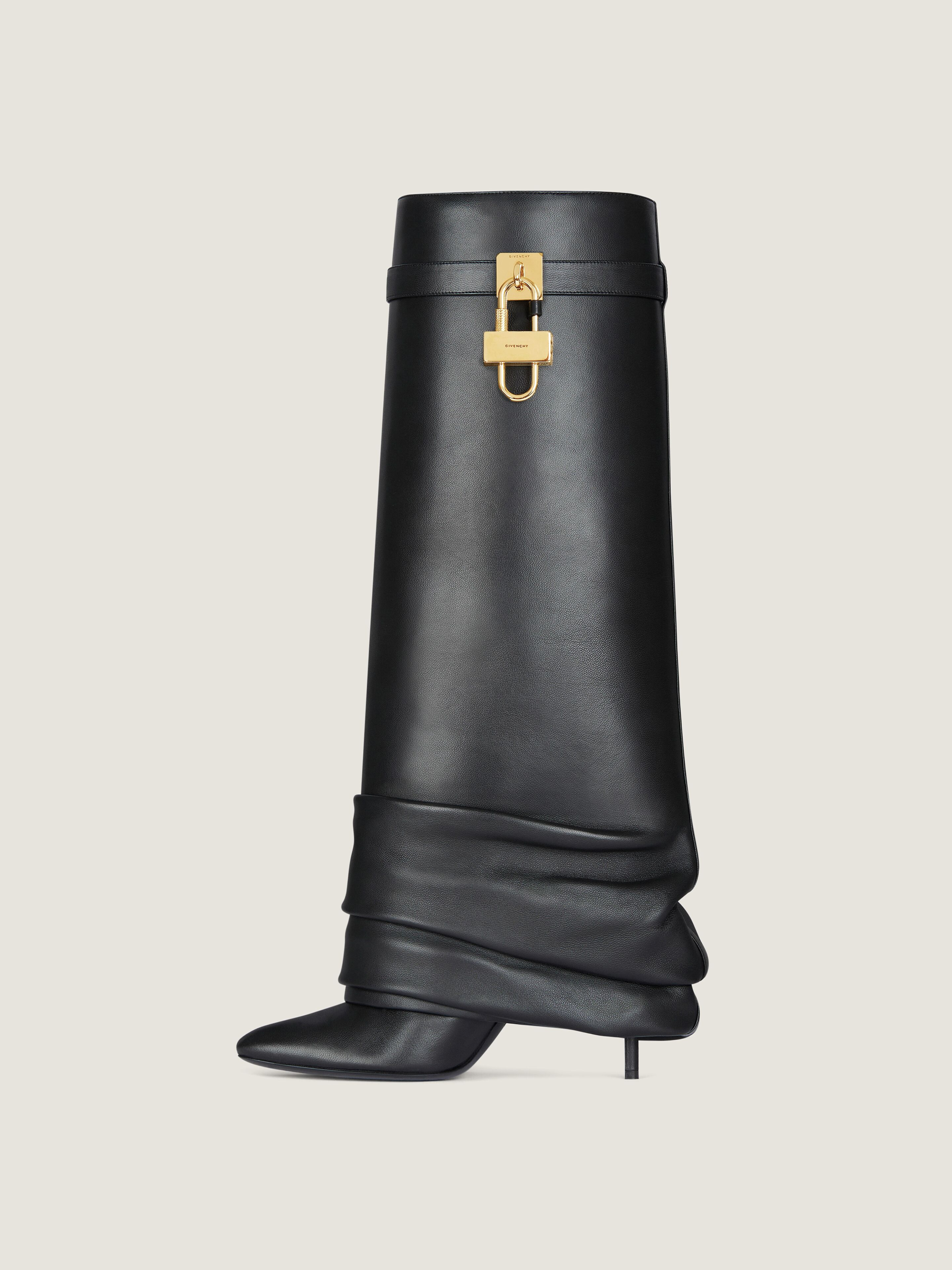 SHARK LOCK STILETTO BOOTS IN NAPPA LEATHER - 2