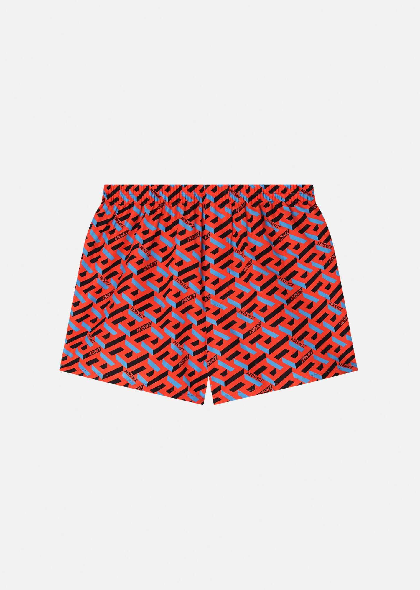Greca Signature Print Beach Shorts - 1