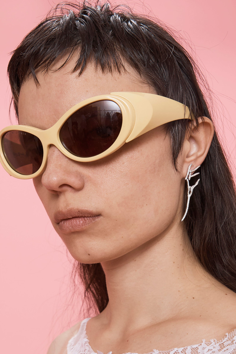 Collina Strada CRYSTAL CLEAR PAVE WING EARRINGS outlook