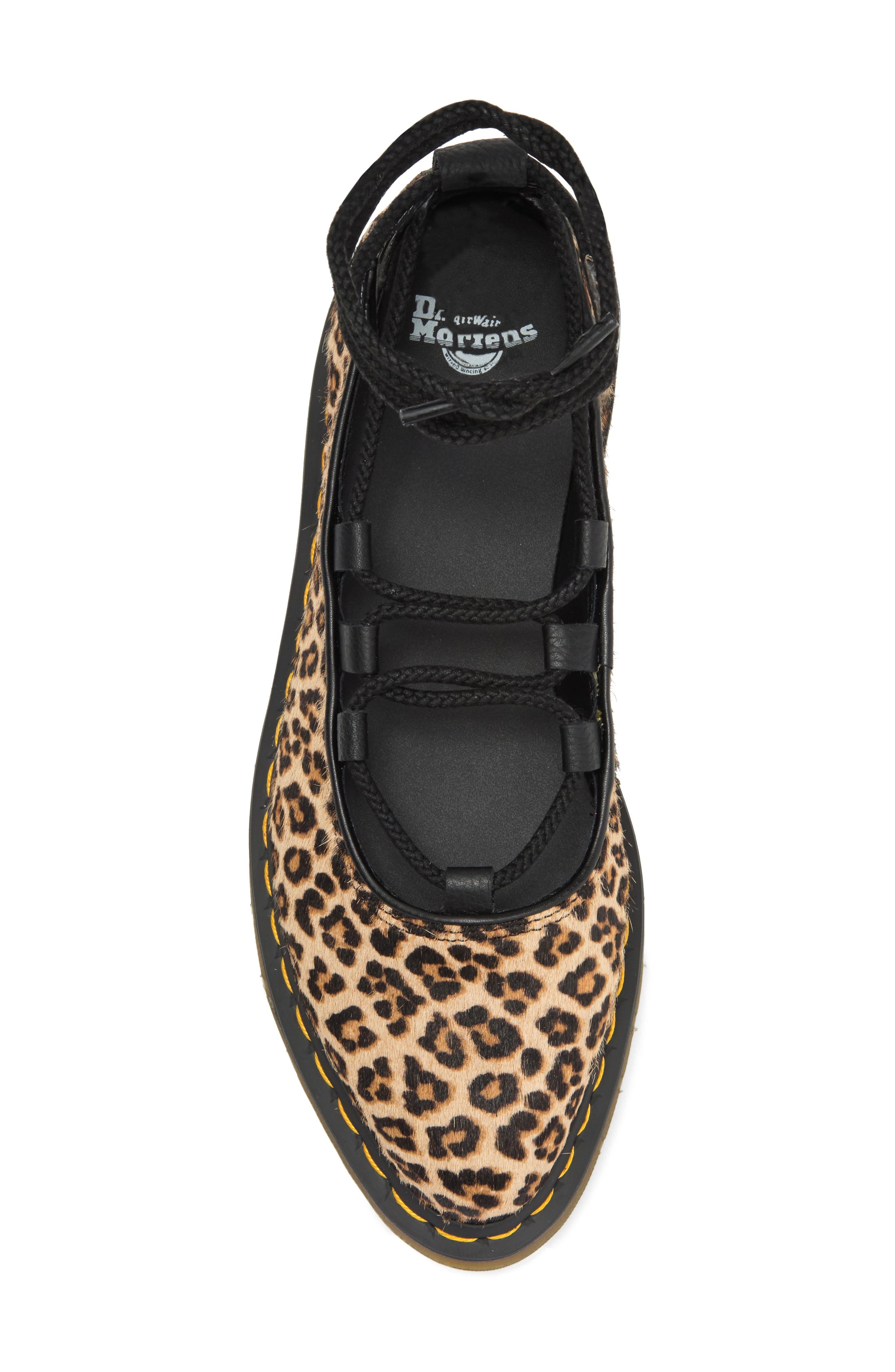 Dr. Martens Elphie Ankle Wrap Flat in Leopard Hair On at Nordstrom - 5