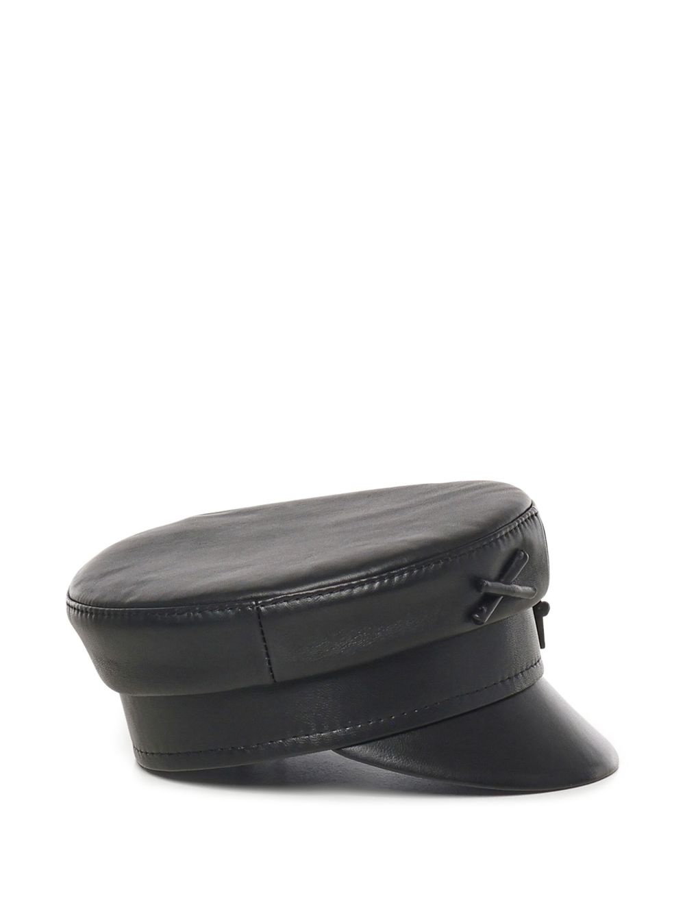 leather cross-detail hat - 4