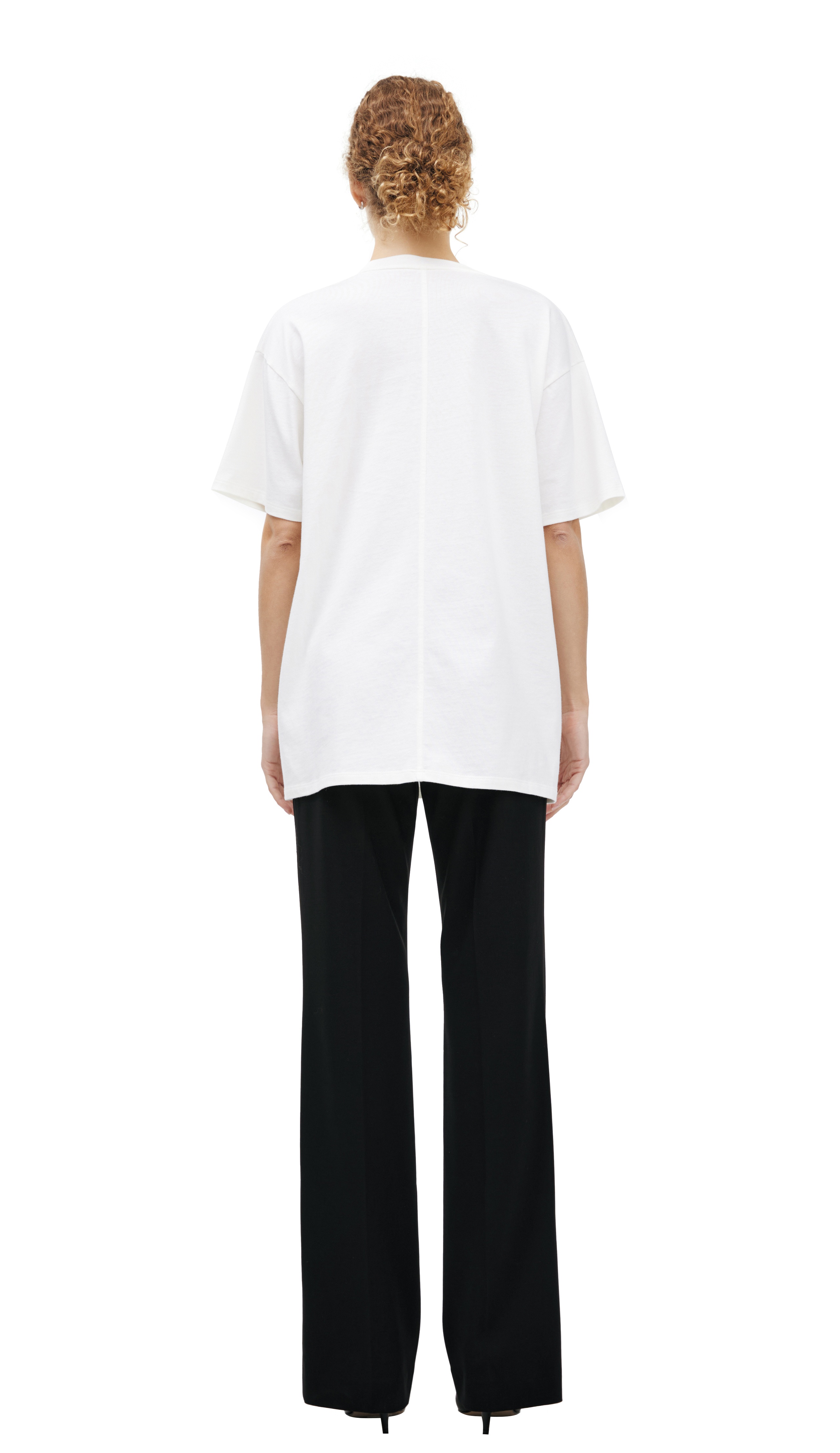 WHITE COTTON T-SHIRT - 3