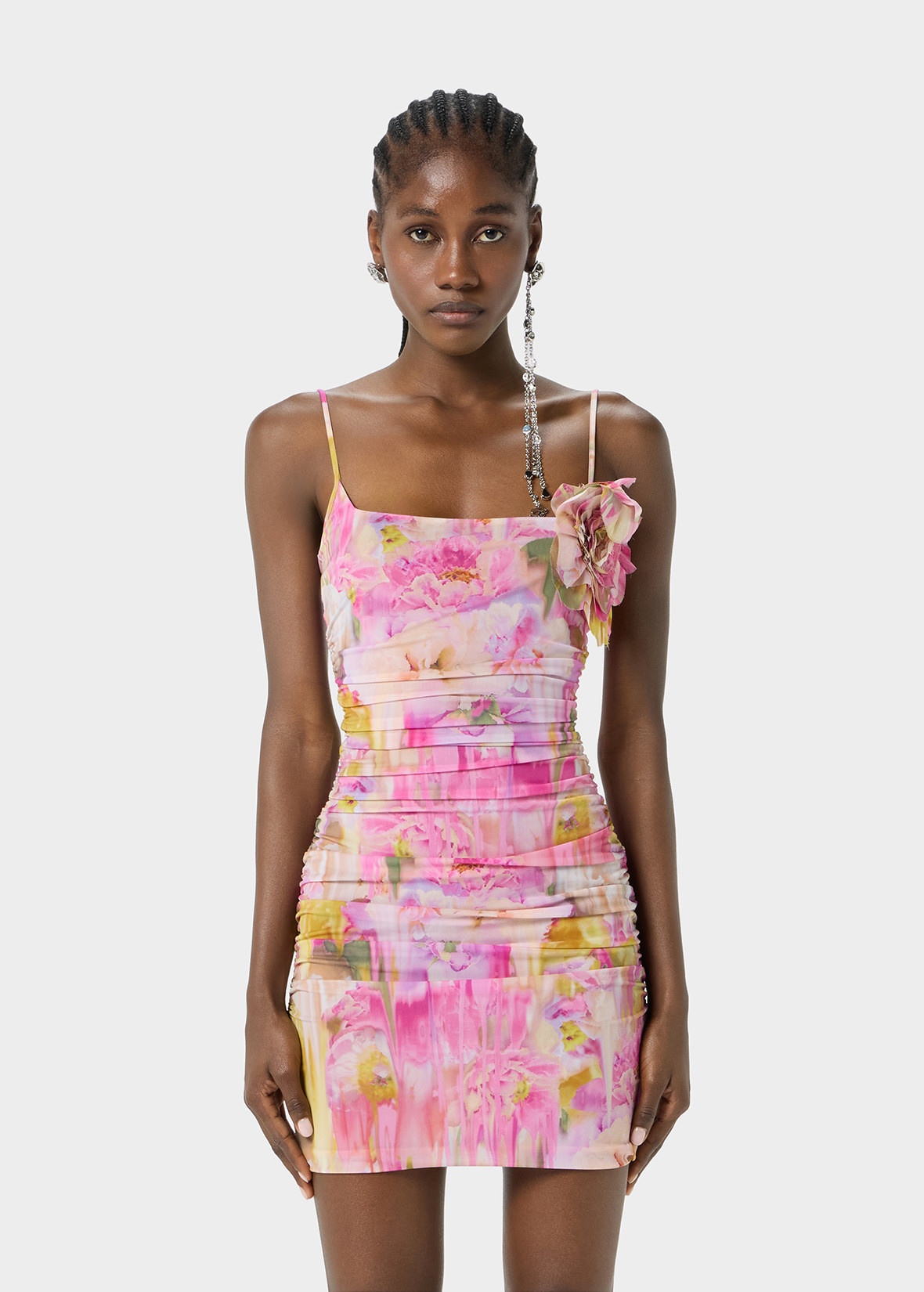 JERSEY DRESS WITH 3D ROSE - 3