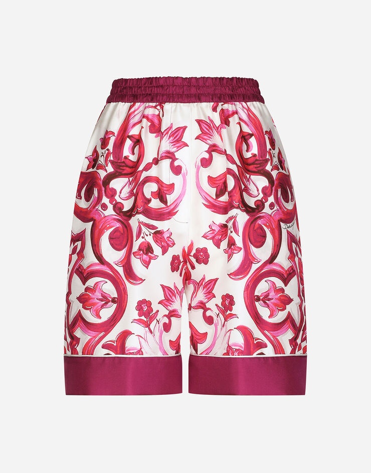 Majolica-print twill pajama shorts - 1