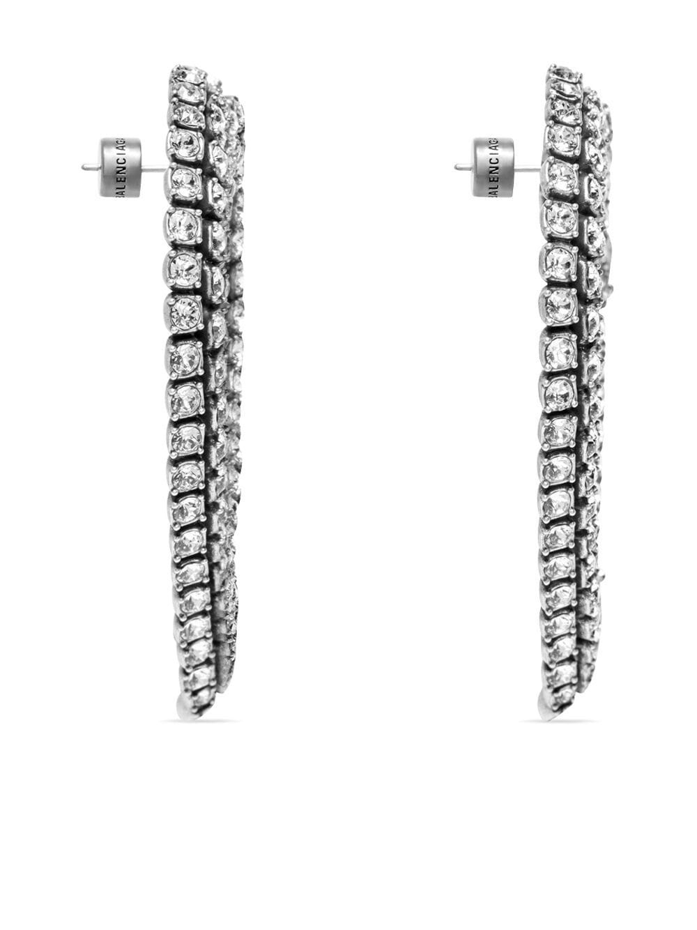 Heart 2.0 crystal-embellished earrings - 4