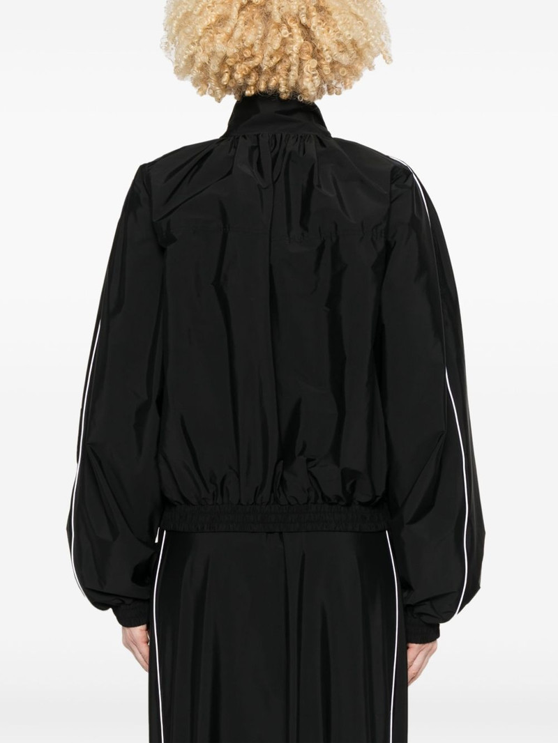 gathered-neck jacket 4