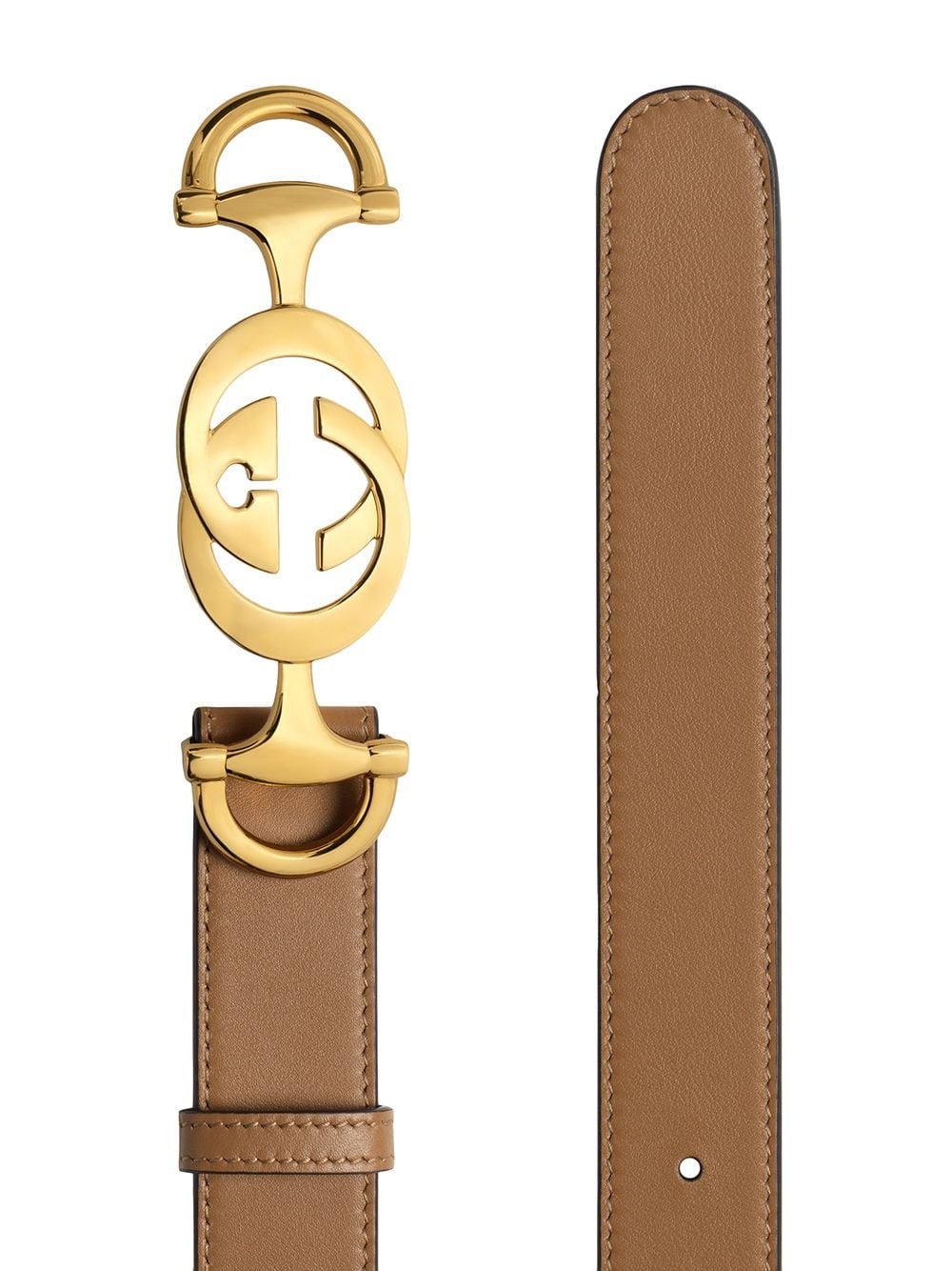 Leather belt with Interlocking G Horsebit - 2