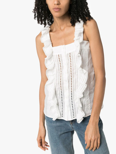 See by Chloé ruffle ramie top outlook