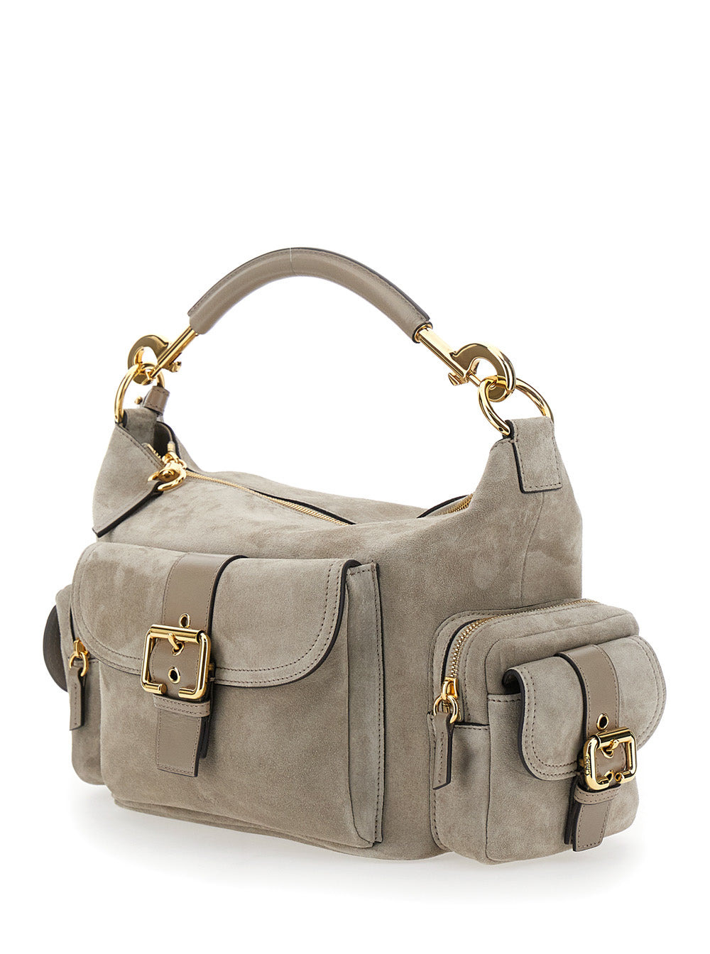 Chloé Women 'Camera Bag' Grey Handbag With Adjustable And Removable Shoulder Strap In Suede Woman - 2